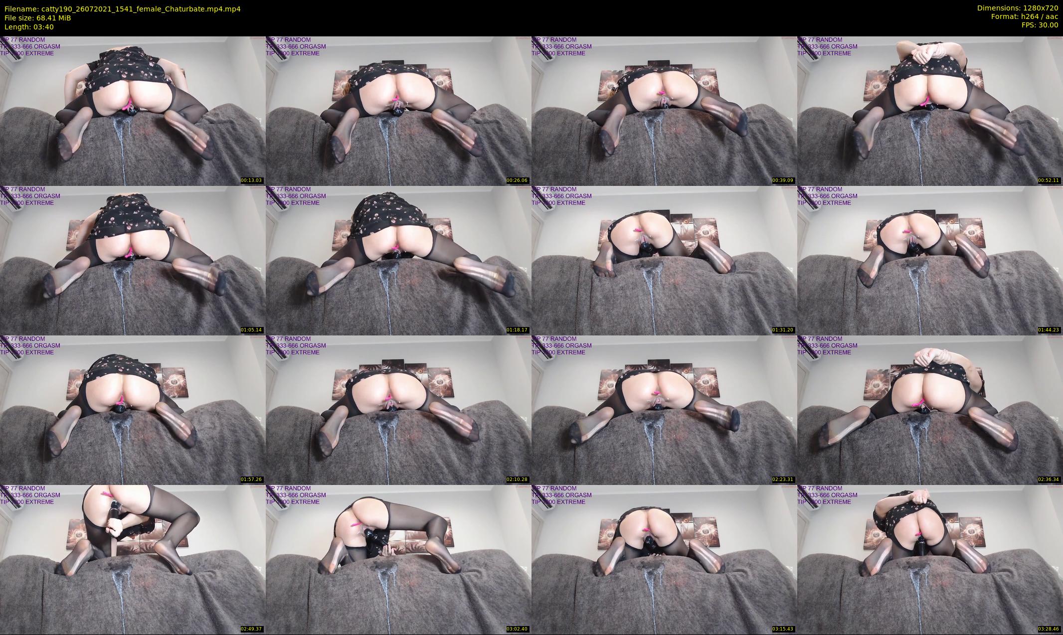 catty190 — 4 minute Chaturbate female cam show recording, 720p, Jul 26, 2021