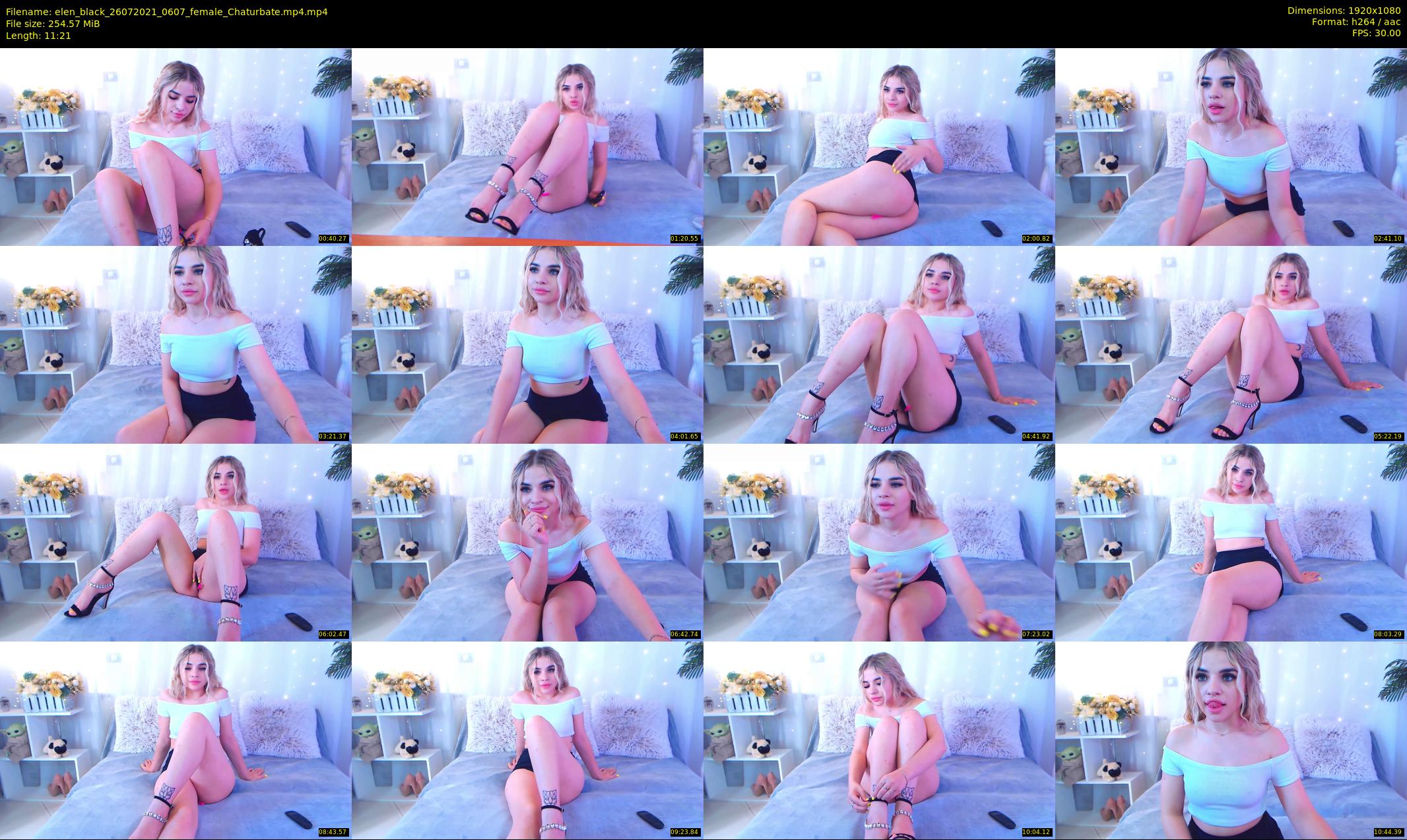 elen_black — 12 minute Chaturbate female cam show recording, 1080p, Jul 26, 2021