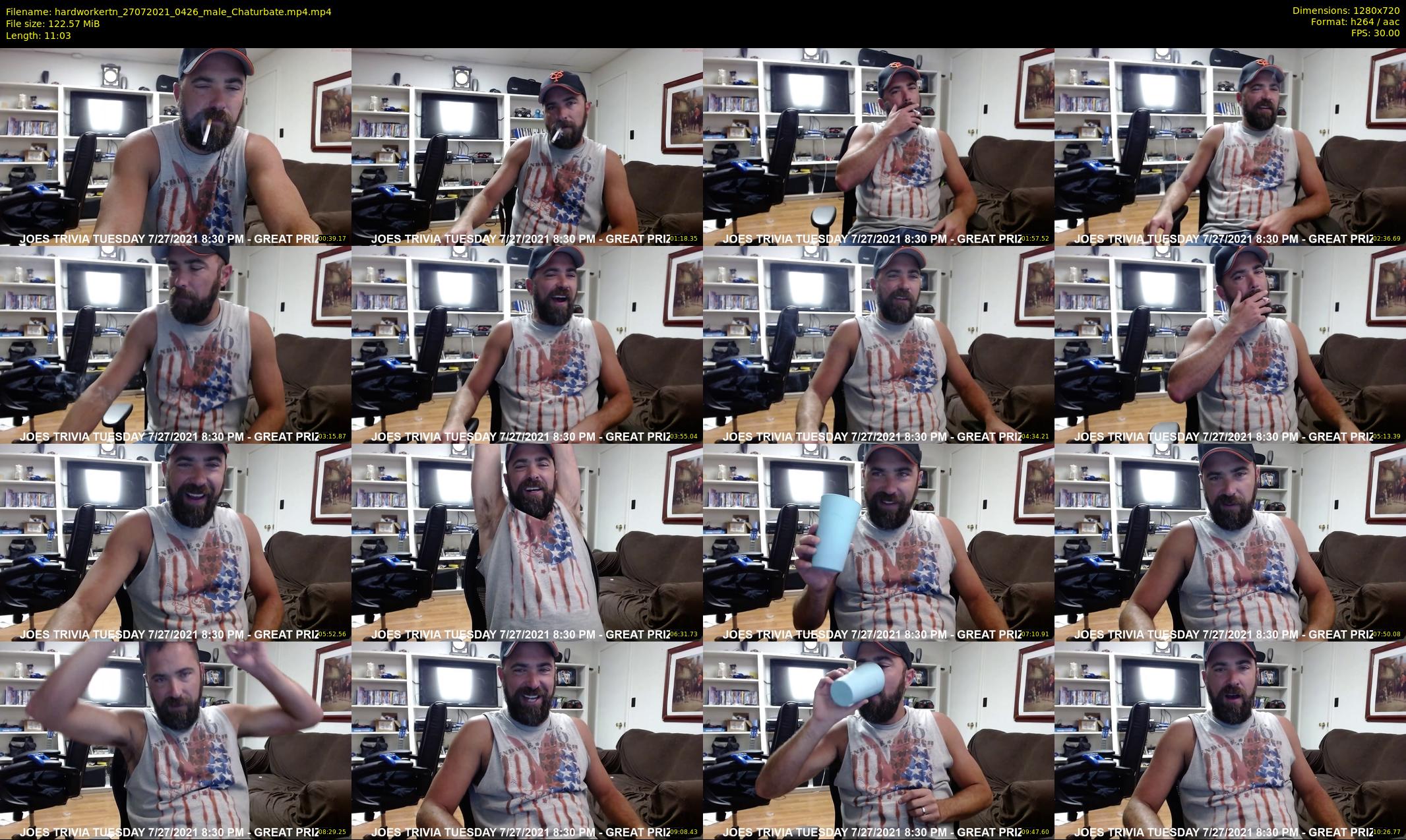 hardworkertn — 12 minute Chaturbate male cam show recording, 720p, Jul 27, 2021