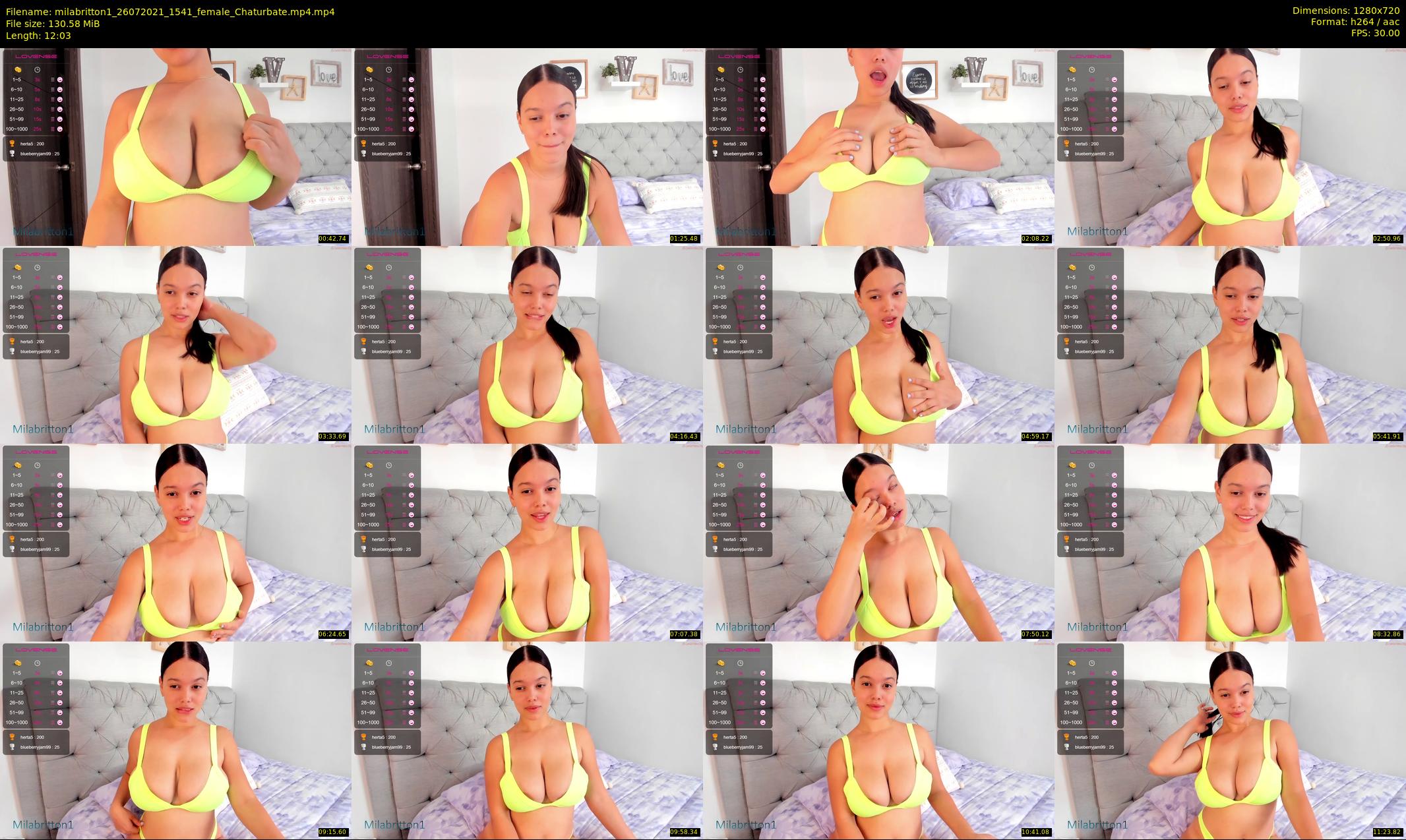 milabritton1 — 13 minute Chaturbate female cam show recording, 720p, Jul 26, 2021