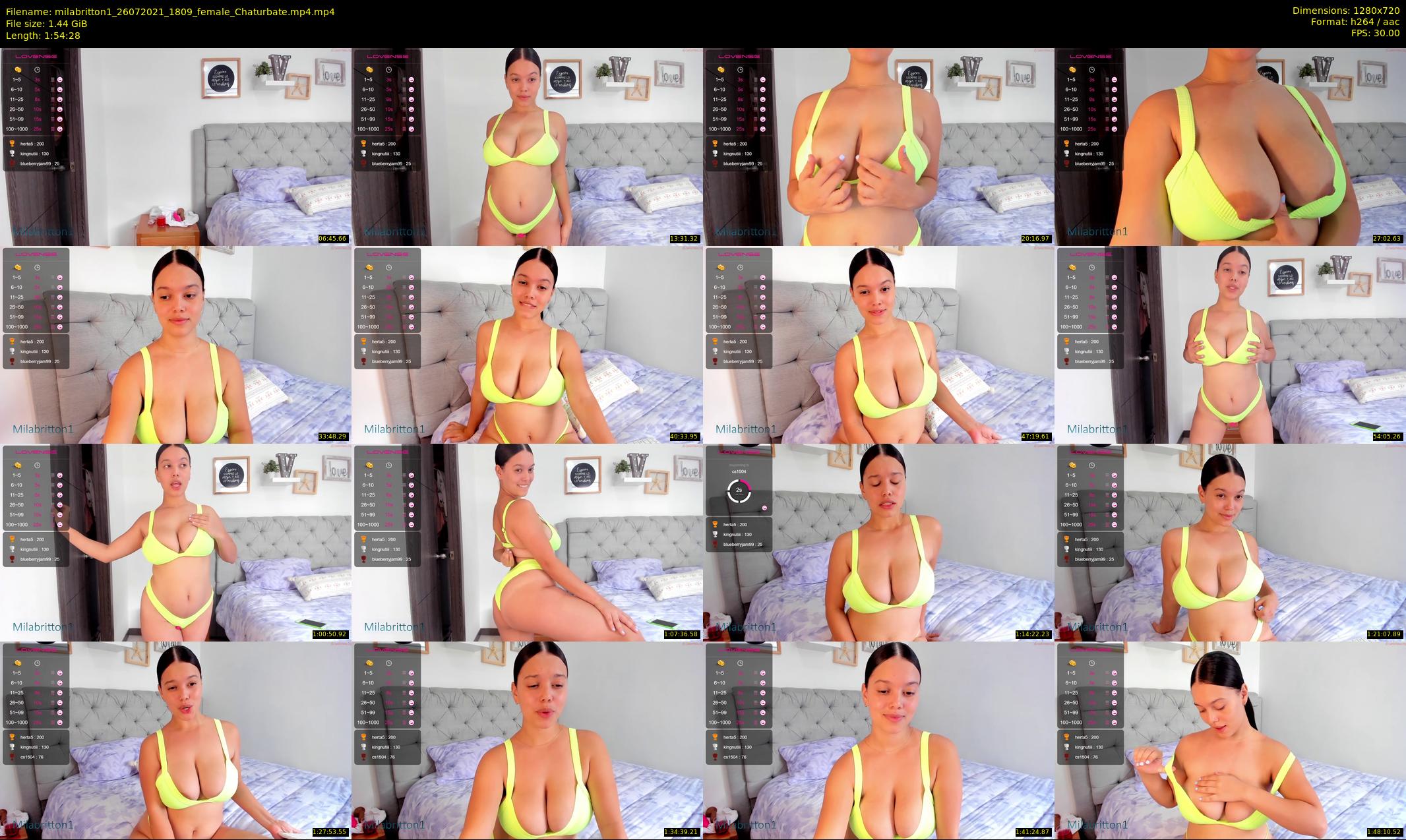 milabritton1 — 115 minute Chaturbate female cam show recording, 720p, Jul 26, 2021