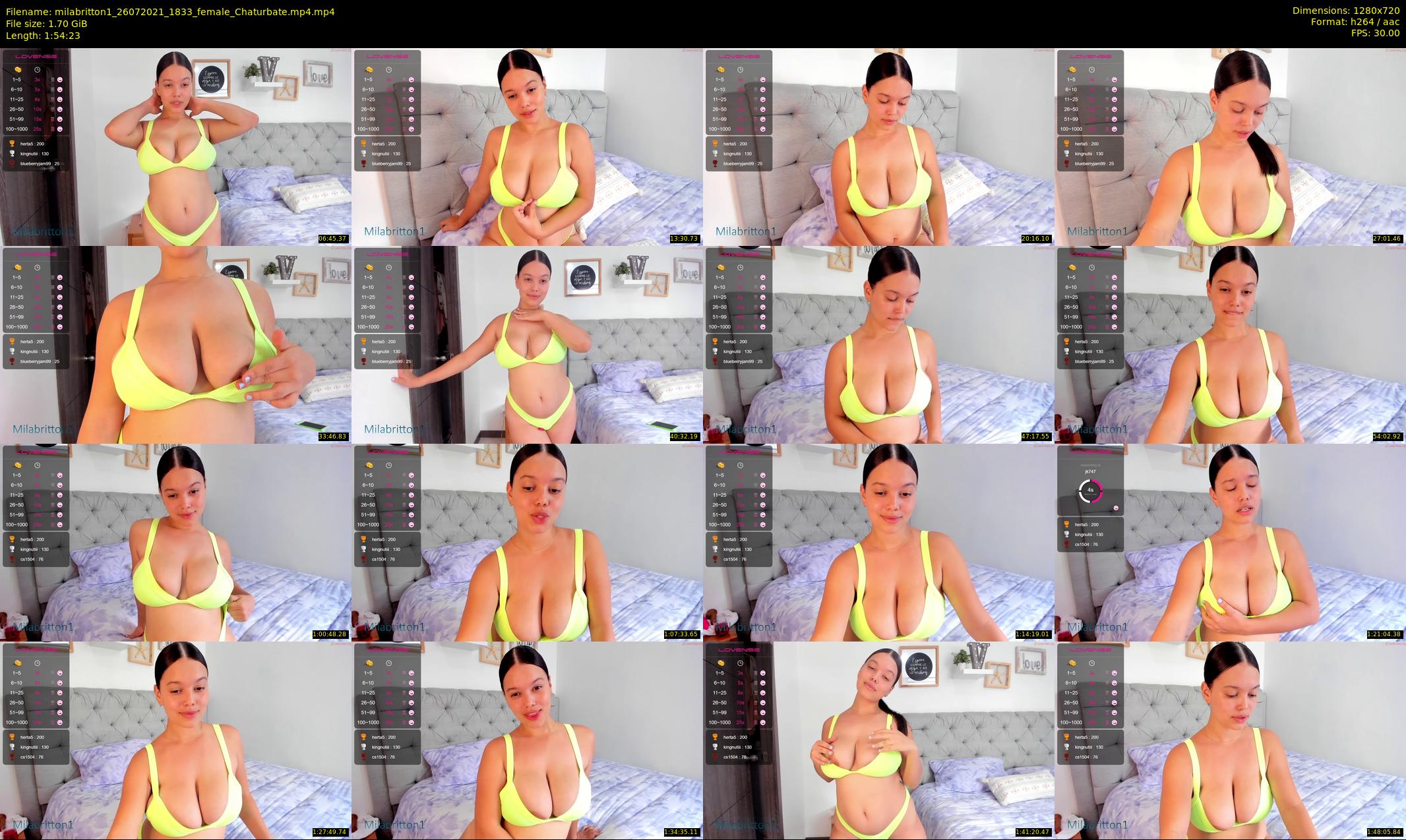 milabritton1 — 115 minute Chaturbate female cam show recording, 720p, Jul 26, 2021