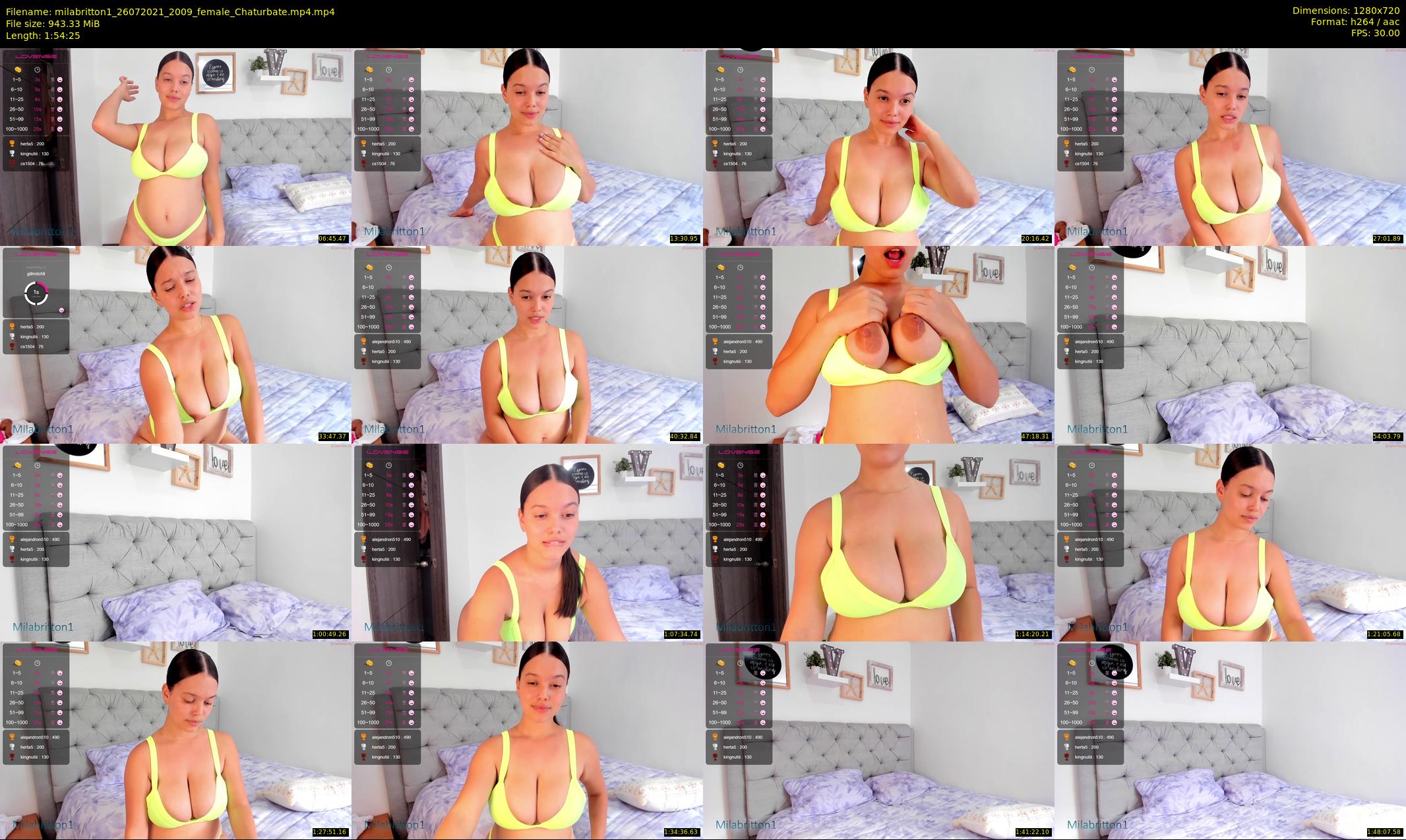 milabritton1 — 115 minute Chaturbate female cam show recording, 720p, Jul 26, 2021