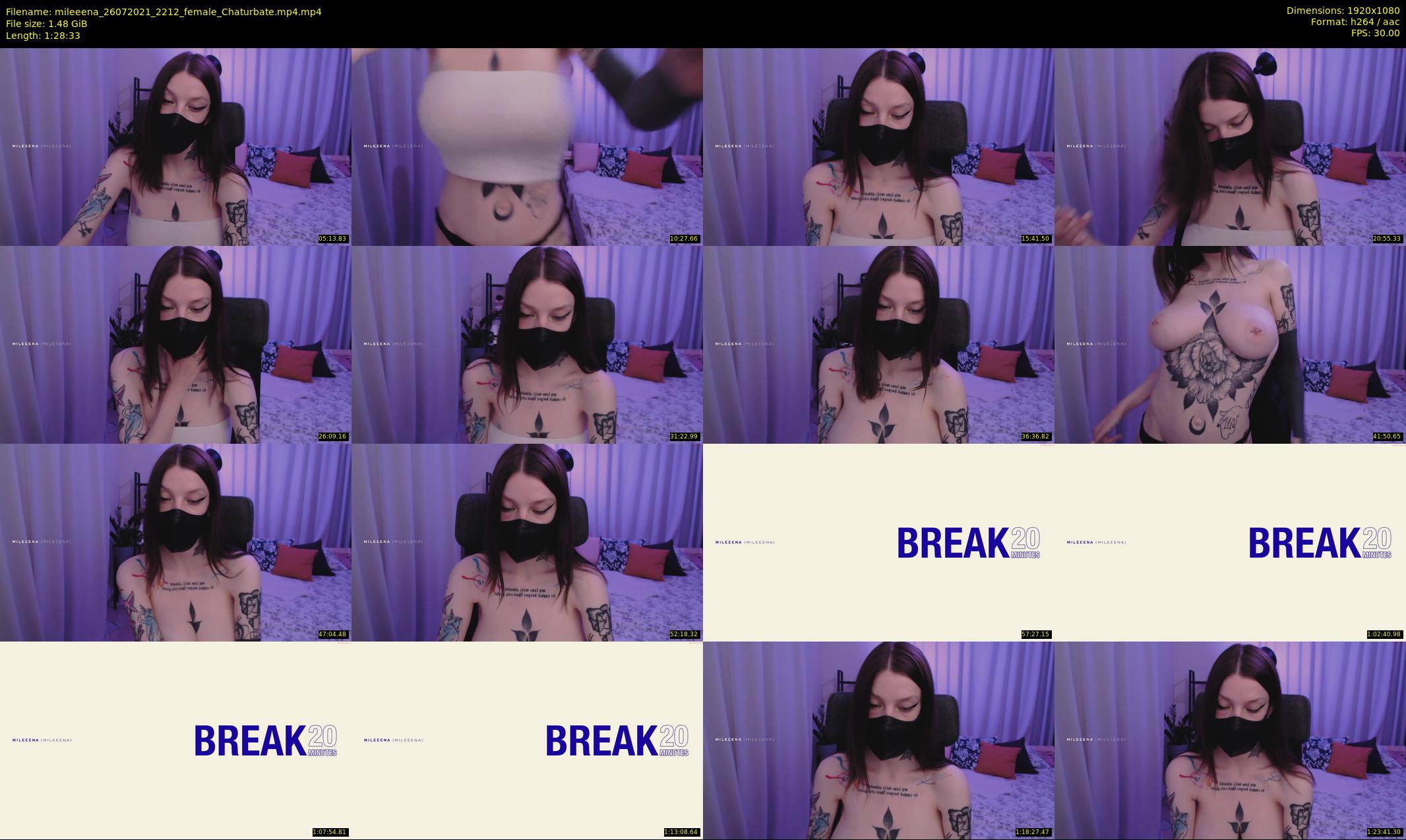 mileeena — 89 minute Chaturbate female cam show recording, 1080p, Jul 26, 2021