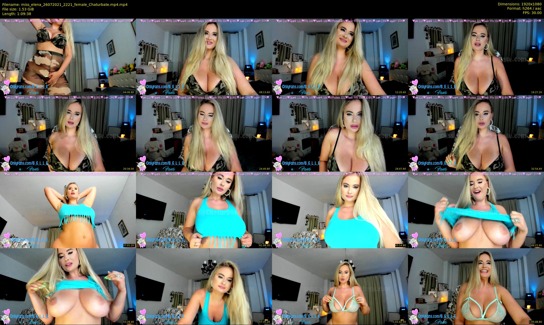 miss_elena — 70 minute Chaturbate female cam show recording, 1080p, Jul 26, 2021