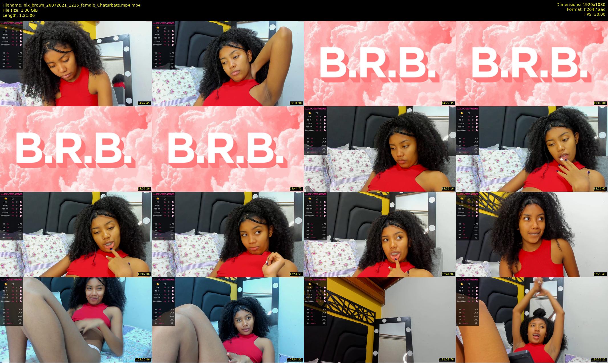 nix_brown — 82 minute Chaturbate female cam show recording, 1080p, Jul 26, 2021