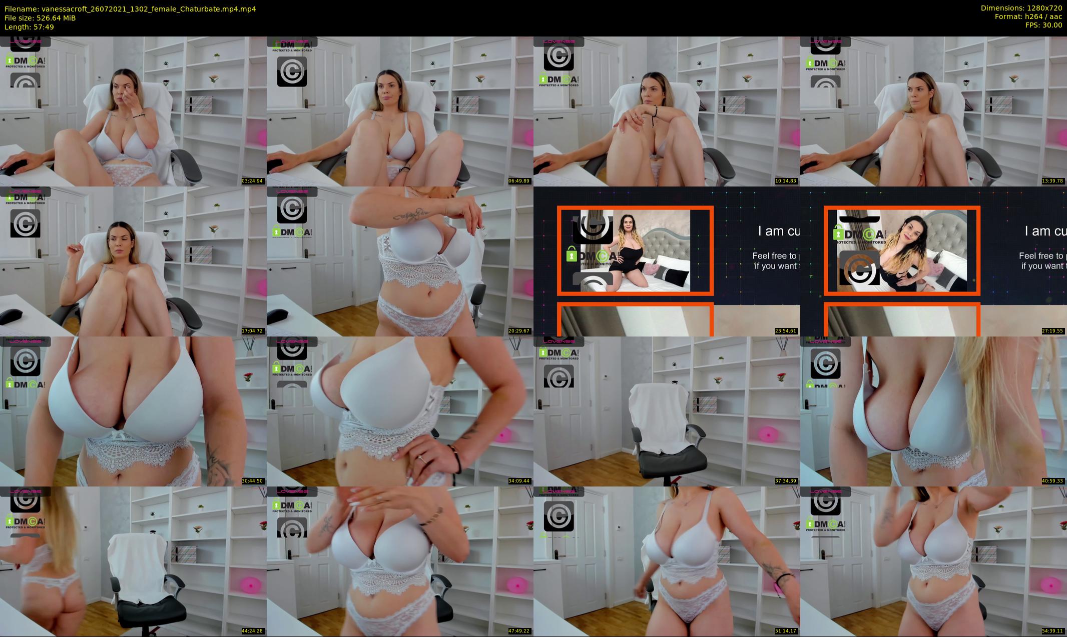 vanessacroft — 58 minute Chaturbate female cam show recording, 720p, Jul 26, 2021