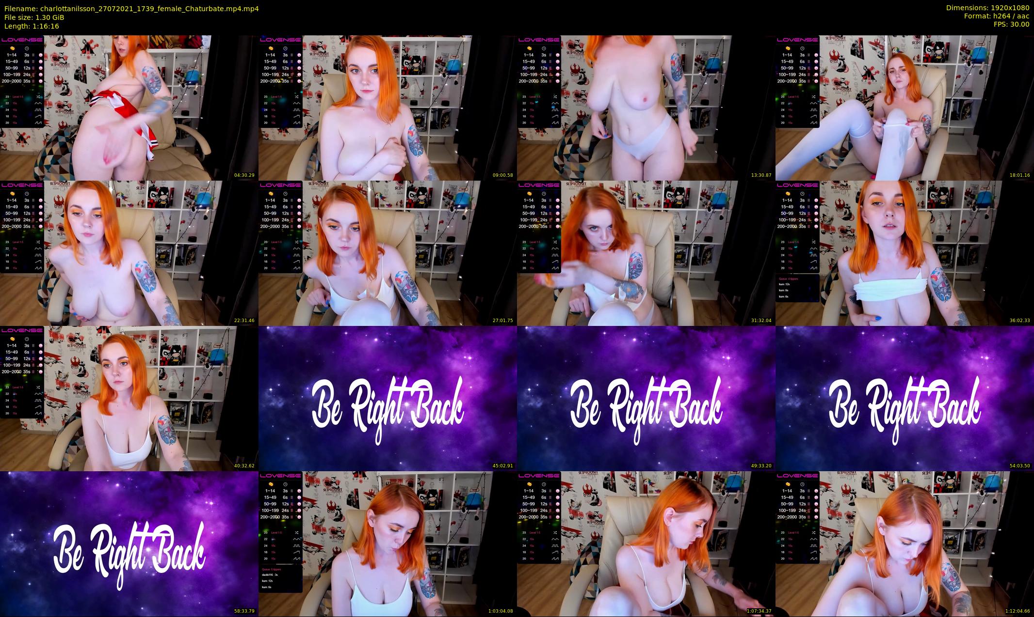 charlottanilsson — 77 minute Chaturbate female cam show recording, 1080p, Jul 27, 2021