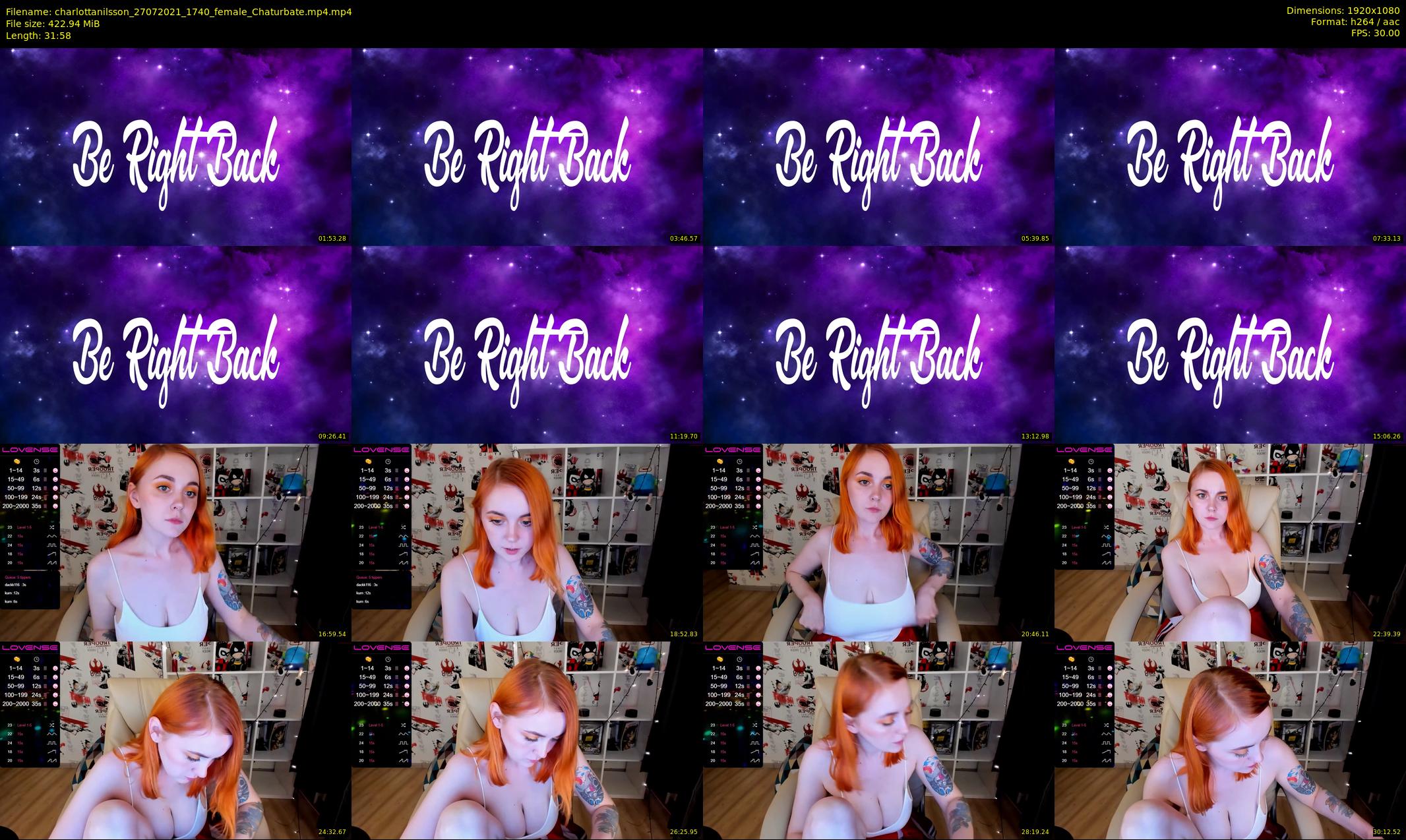 charlottanilsson — 32 minute Chaturbate female cam show recording, 1080p, Jul 27, 2021