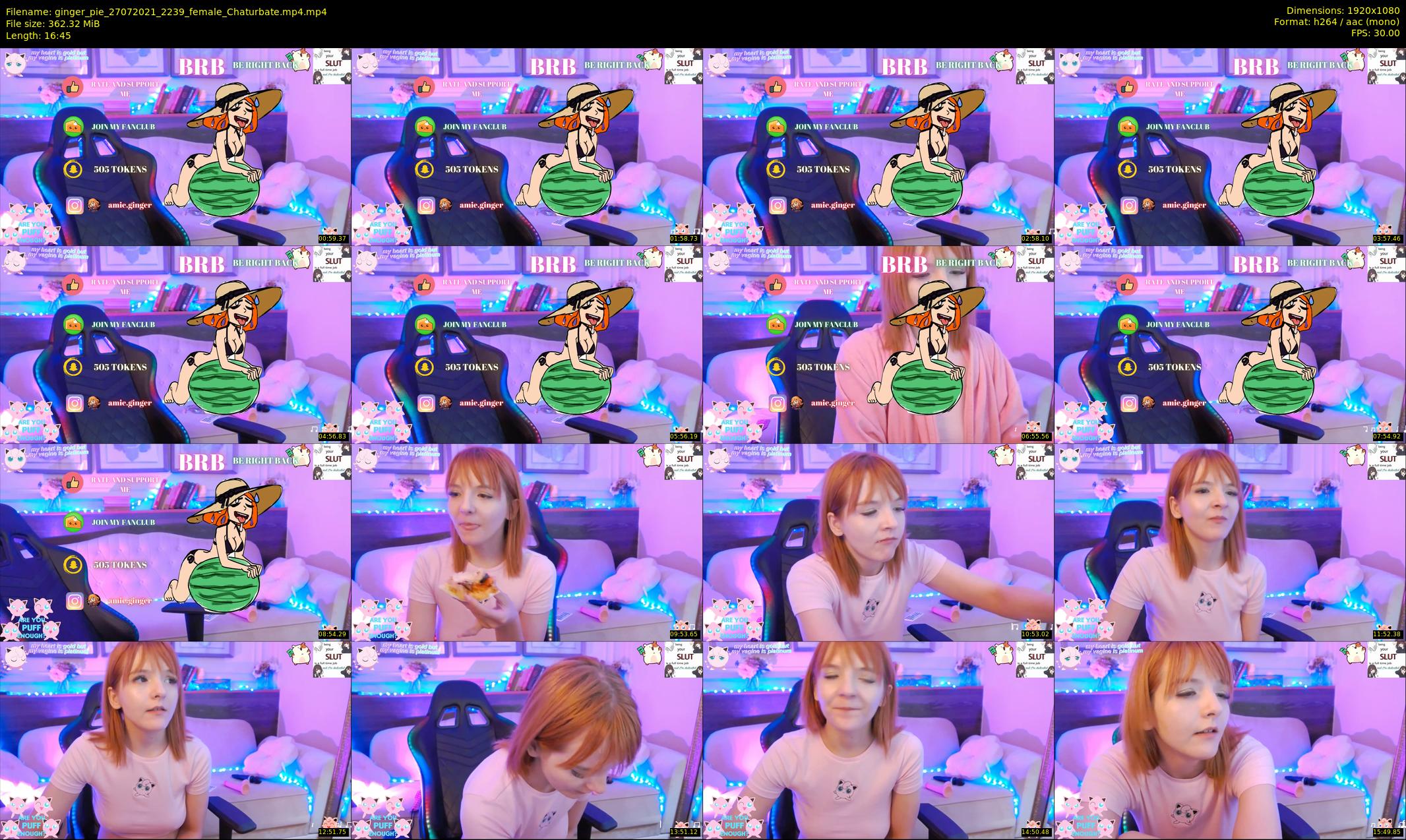 ginger_pie — 17 minute Chaturbate female cam show recording, 1080p, Jul 27, 2021