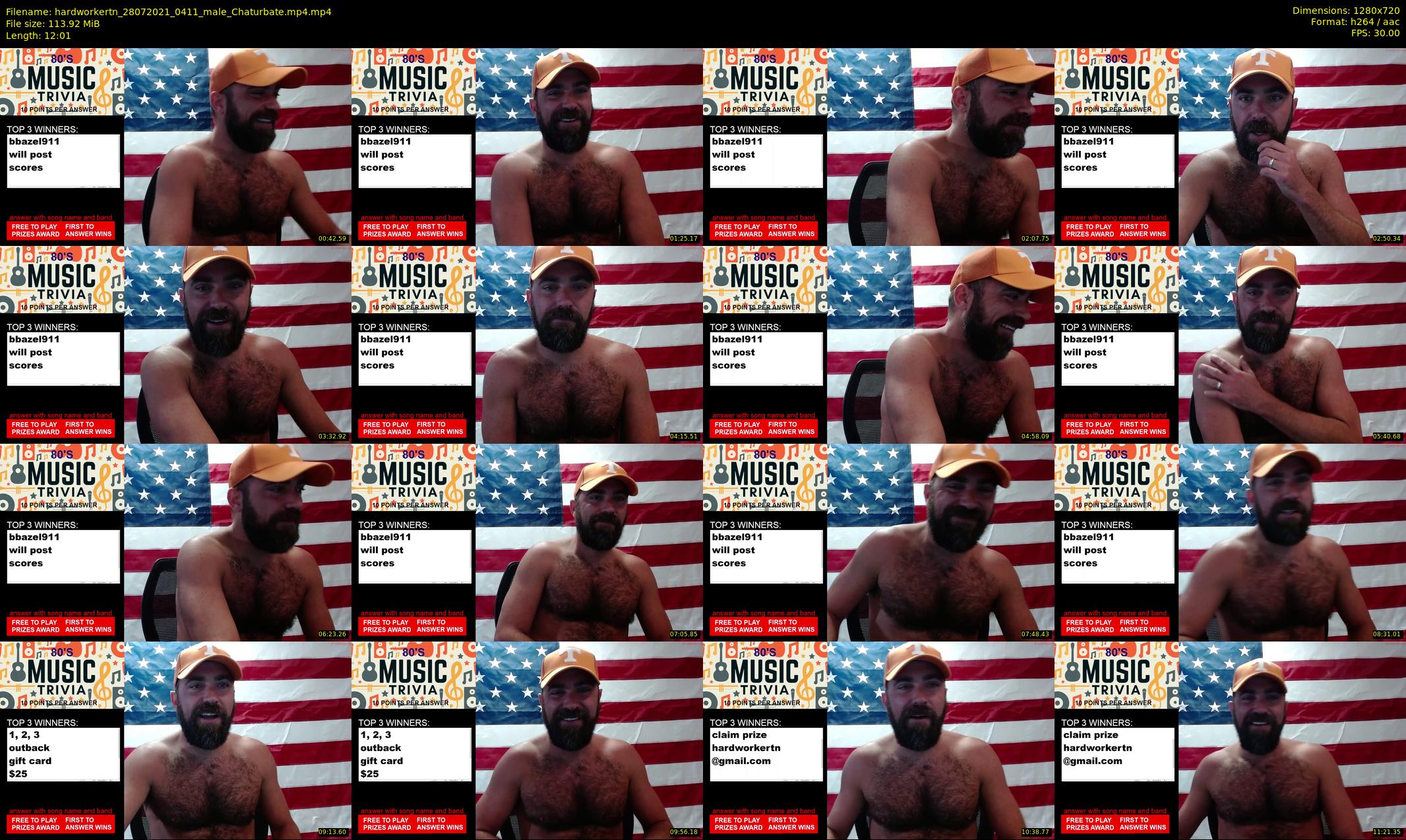hardworkertn — 13 minute Chaturbate male cam show recording, 720p, Jul 28, 2021