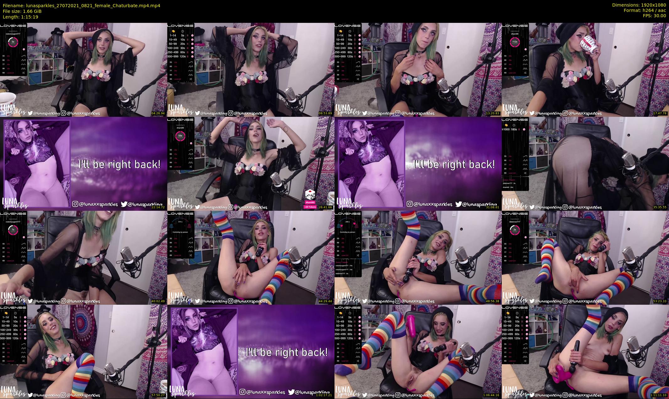 lunasparkles — 76 minute Chaturbate female cam show recording, 1080p, Jul 27, 2021