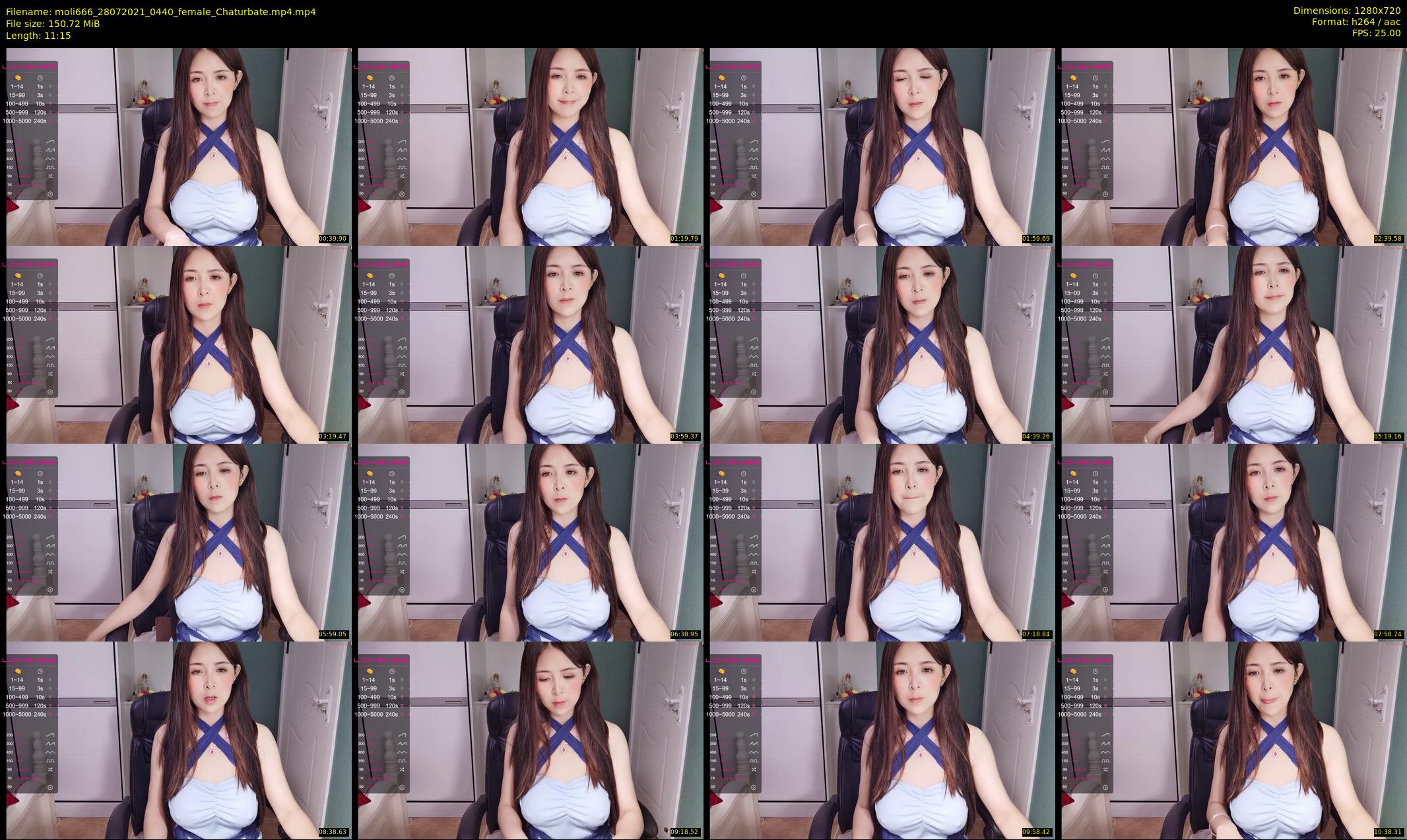 moli666 — 12 minute Chaturbate female cam show recording, 720p, Jul 28, 2021