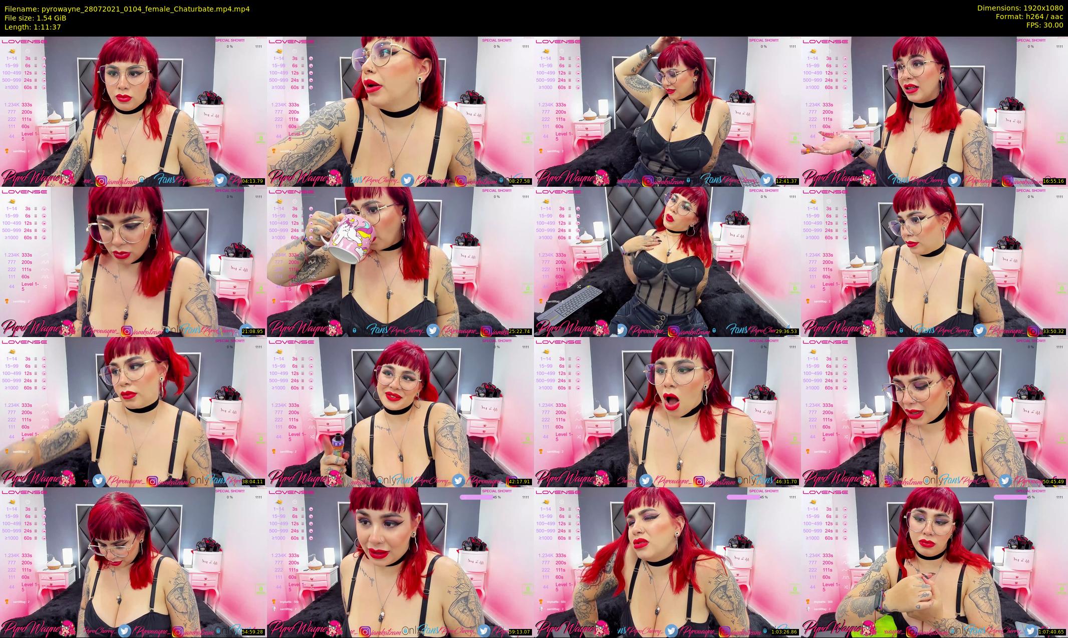pyrowayne — 72 minute Chaturbate female cam show recording, 1080p, Jul 28, 2021