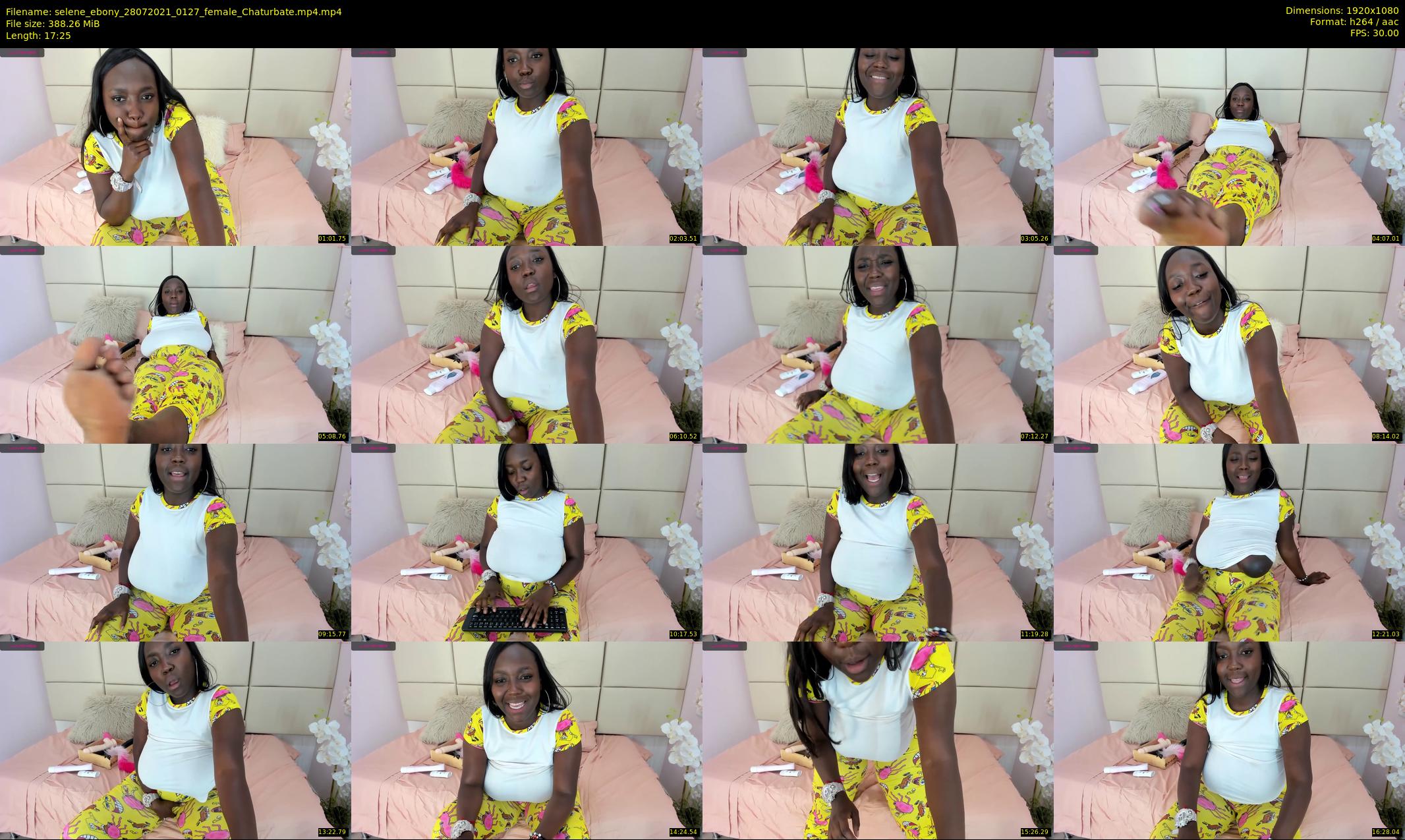selene_ebony — 18 minute Chaturbate female cam show recording, 1080p, Jul 28, 2021