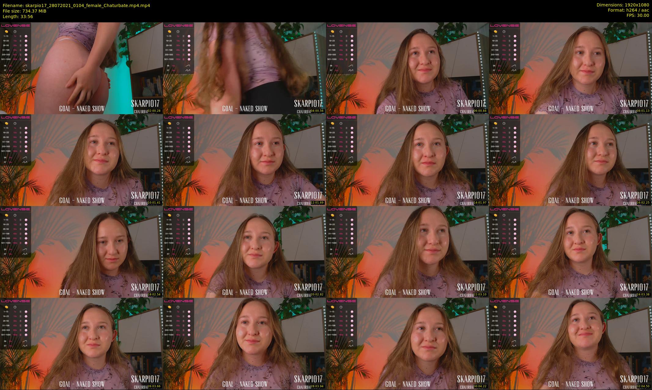 skarpio17 — 34 minute Chaturbate female cam show recording, 1080p, Jul 28, 2021