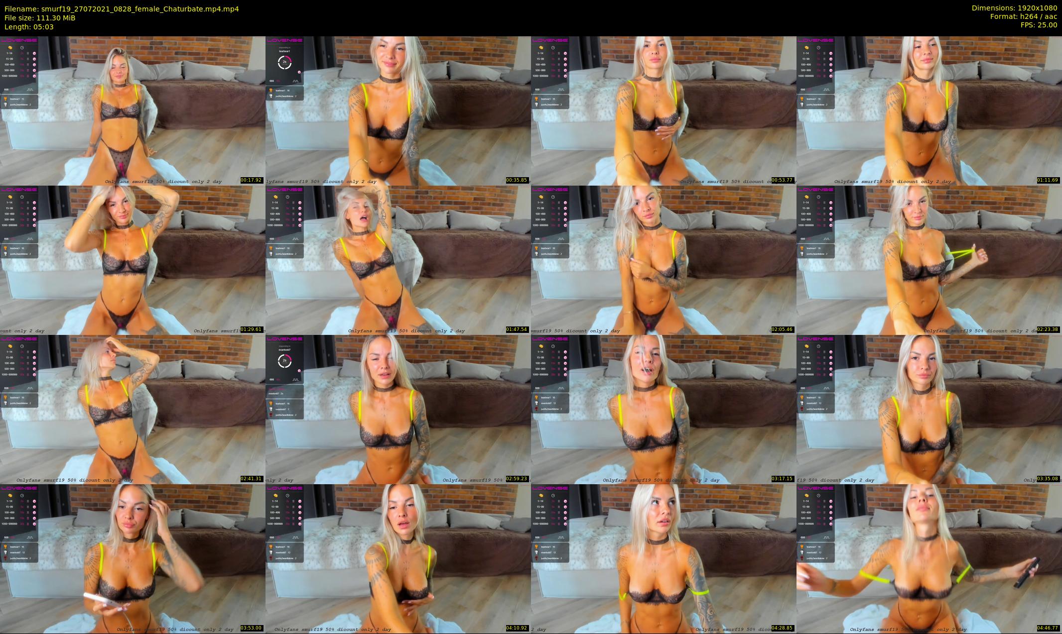 smurf19 — 6 minute Chaturbate female cam show recording, 1080p, Jul 27, 2021