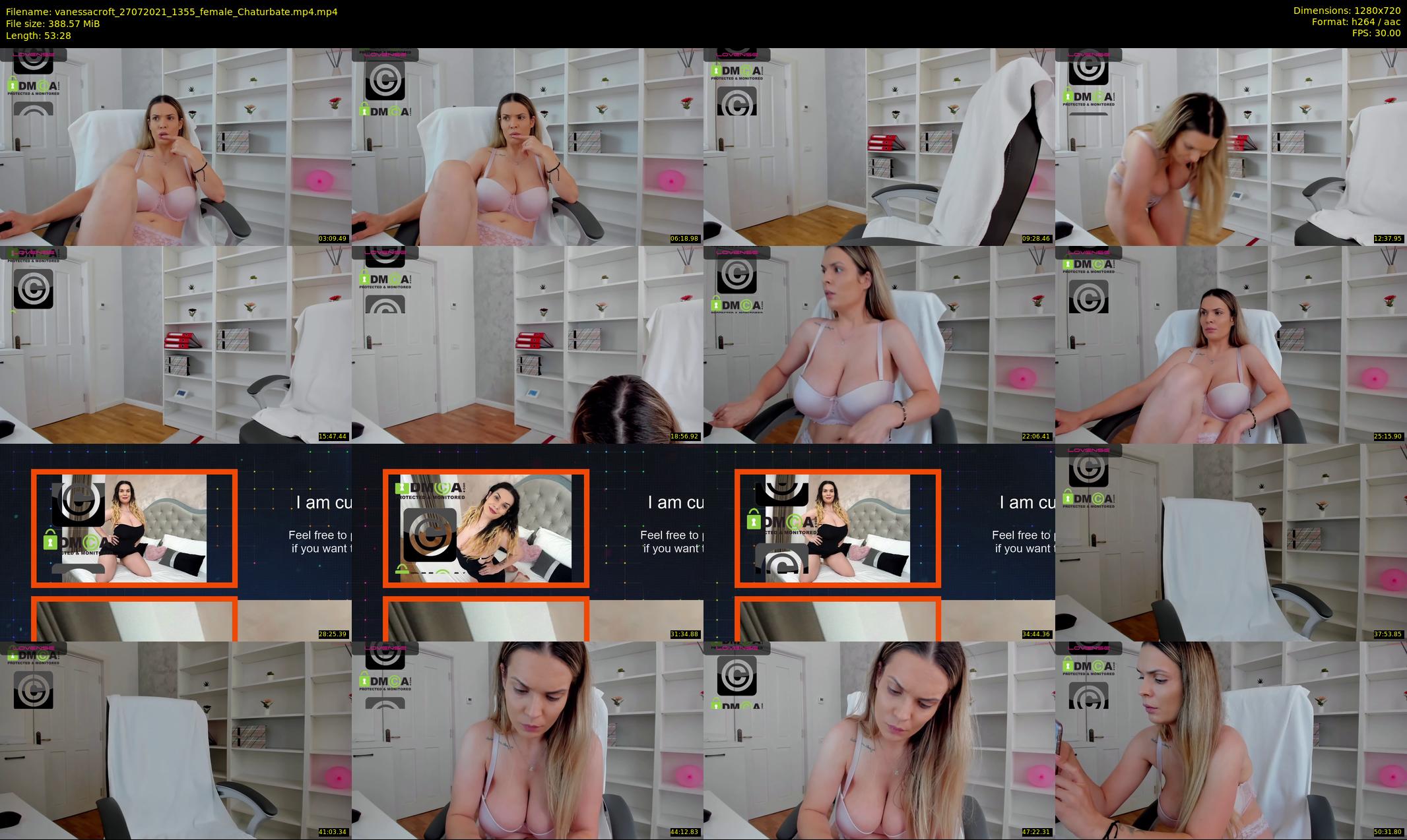 vanessacroft — 54 minute Chaturbate female cam show recording, 720p, Jul 27, 2021