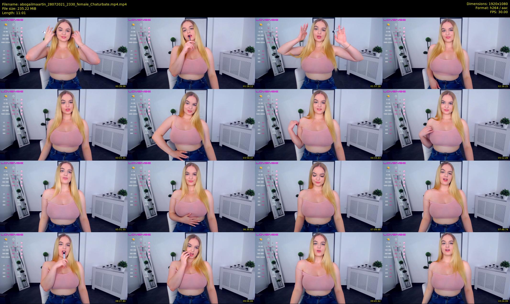 abogailmaartin — 12 minute Chaturbate female cam show recording, 1080p, Jul 28, 2021