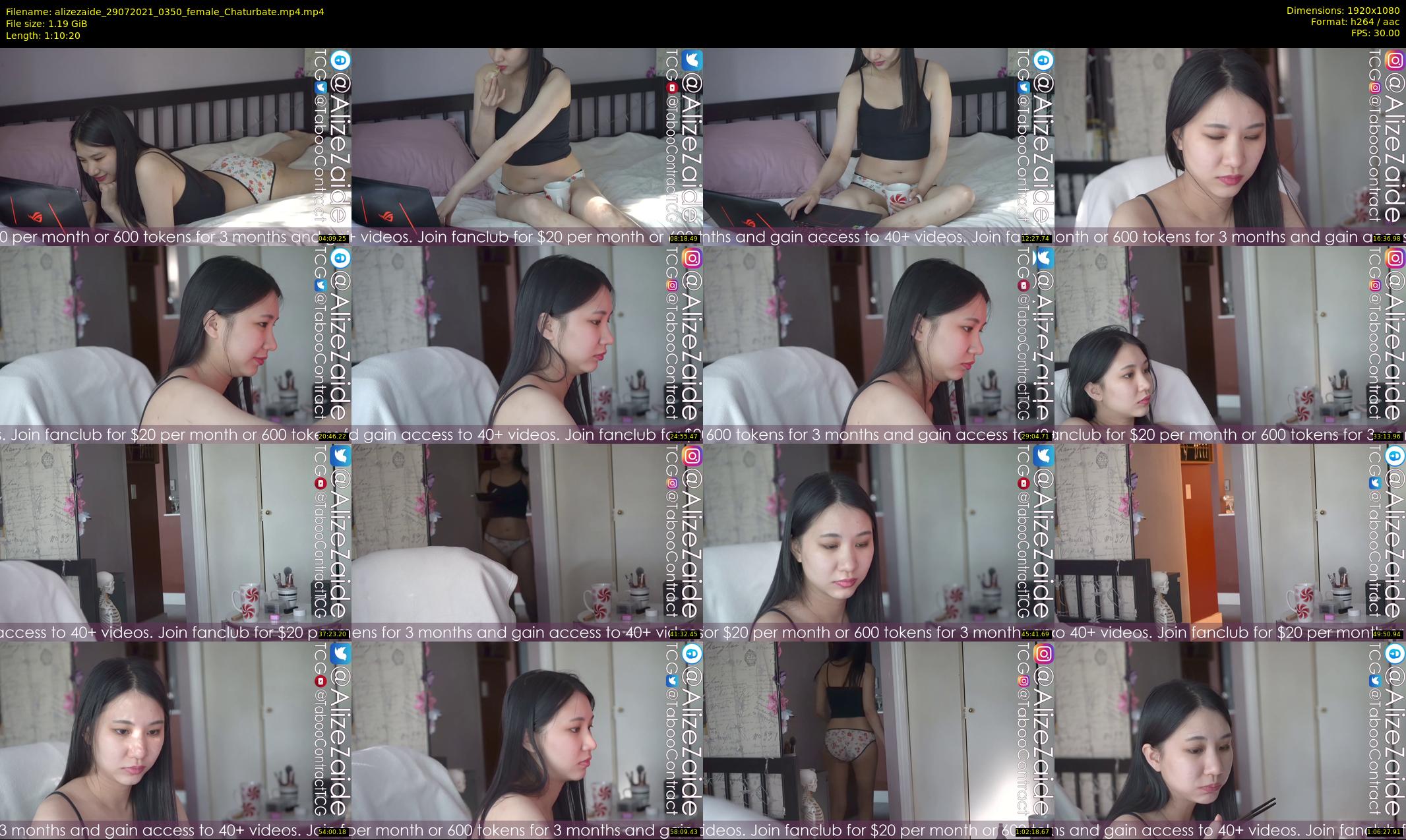 alizezaide — 71 minute Chaturbate female cam show recording, 1080p, Jul 29, 2021