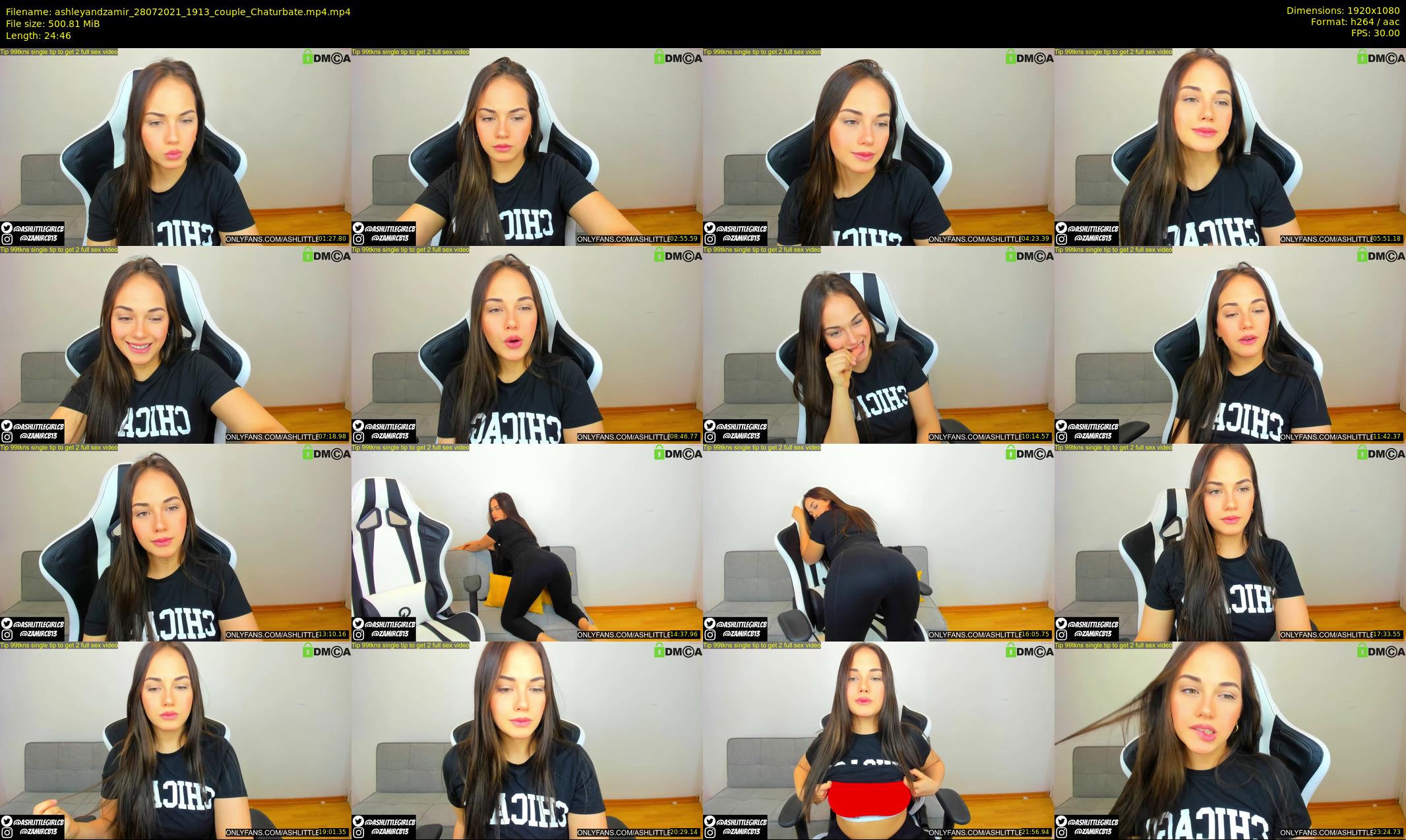 ashleyandzamir — 25 minute Chaturbate couple cam show recording, 1080p, Jul 28, 2021