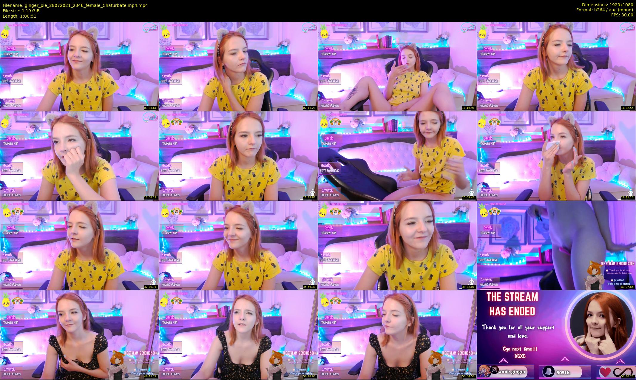 ginger_pie — 61 minute Chaturbate female cam show recording, 1080p, Jul 28, 2021