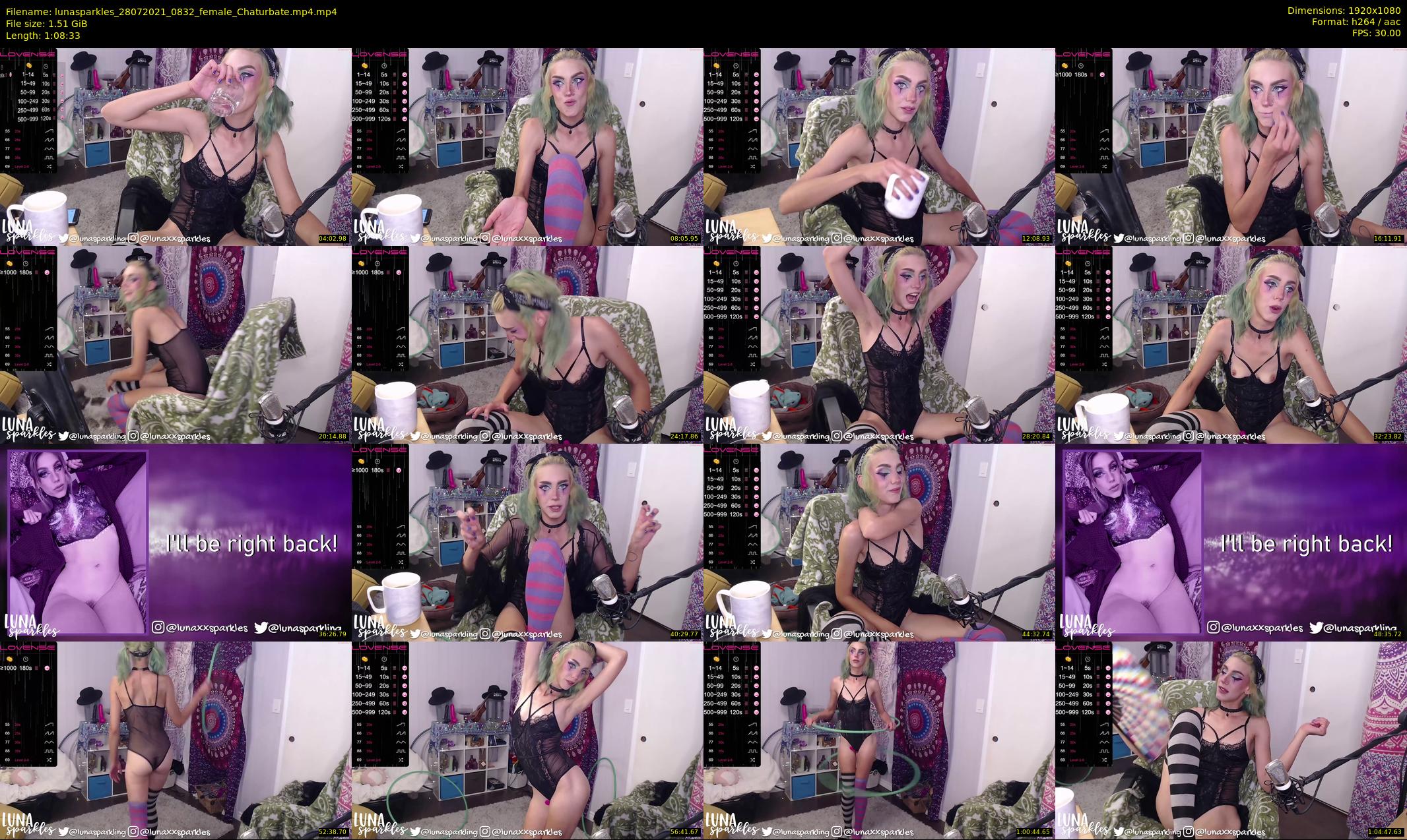 lunasparkles — 69 minute Chaturbate female cam show recording, 1080p, Jul 28, 2021