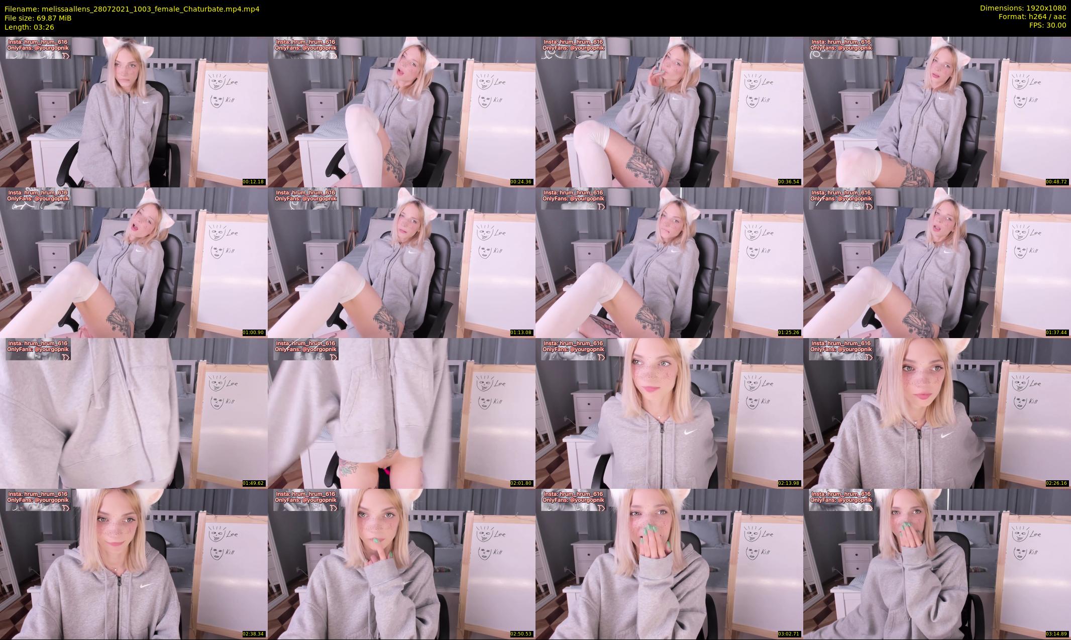 melissaallens — 4 minute Chaturbate female cam show recording, 1080p, Jul 28, 2021