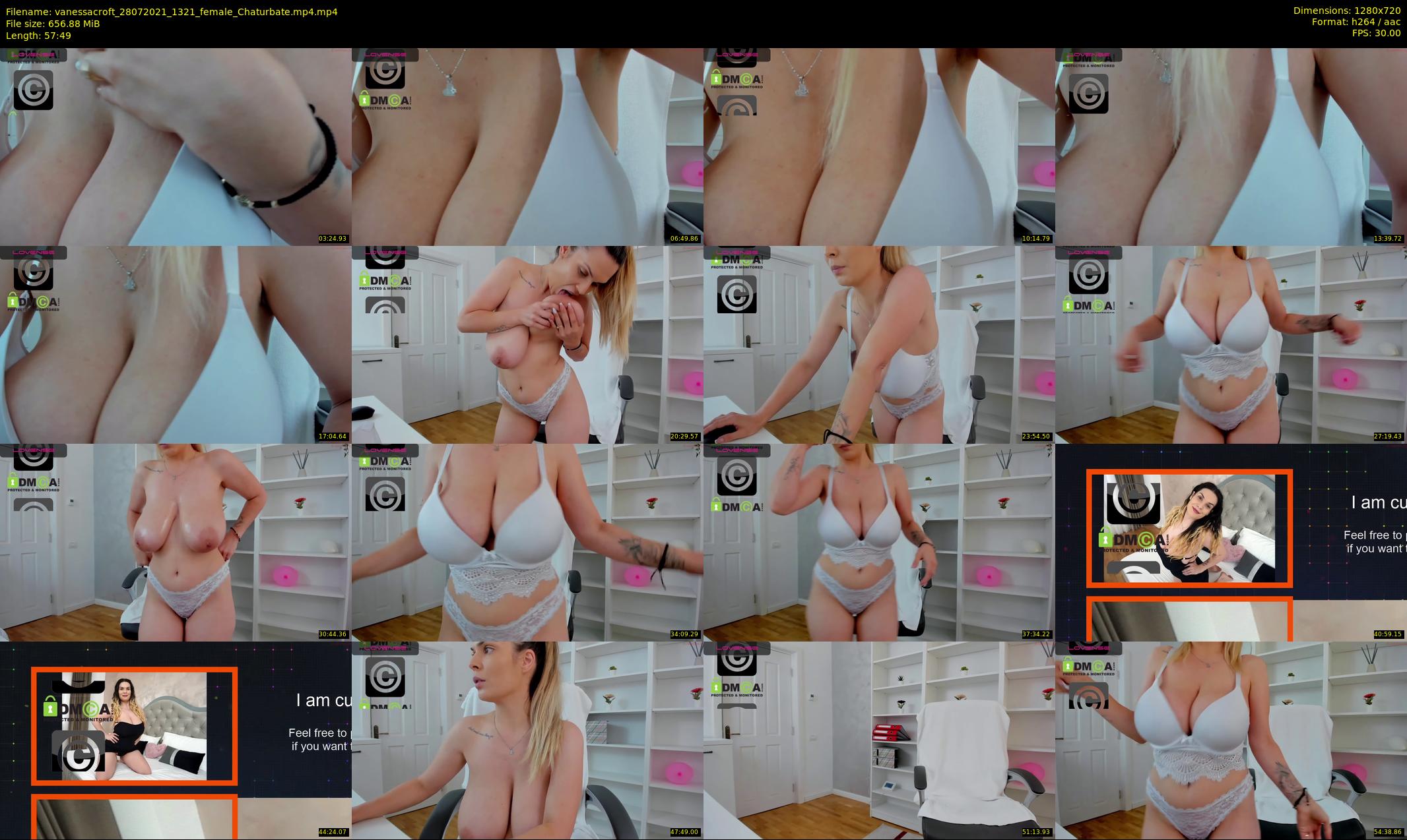 vanessacroft — 58 minute Chaturbate female cam show recording, 720p, Jul 28, 2021