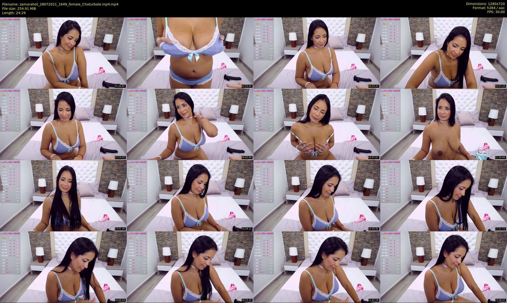 zamarahot — 25 minute Chaturbate female cam show recording, 720p, Jul 28, 2021