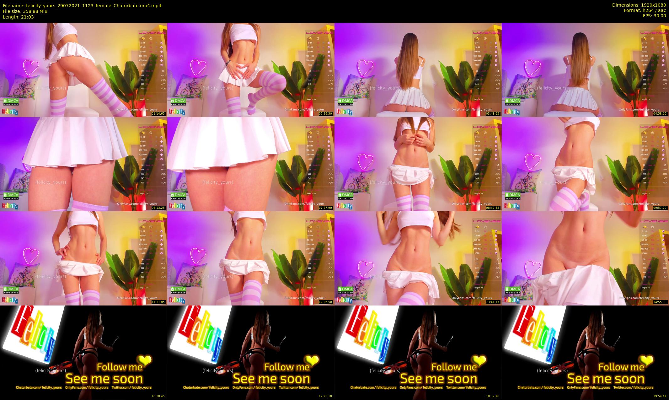 felicity_yours — 22 minute Chaturbate female cam show recording, 1080p, Jul 29, 2021