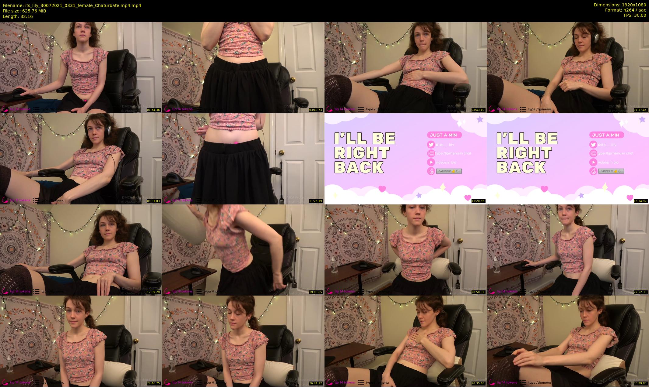 its_lily — 33 minute Chaturbate female cam show recording, 1080p, Jul 30, 2021
