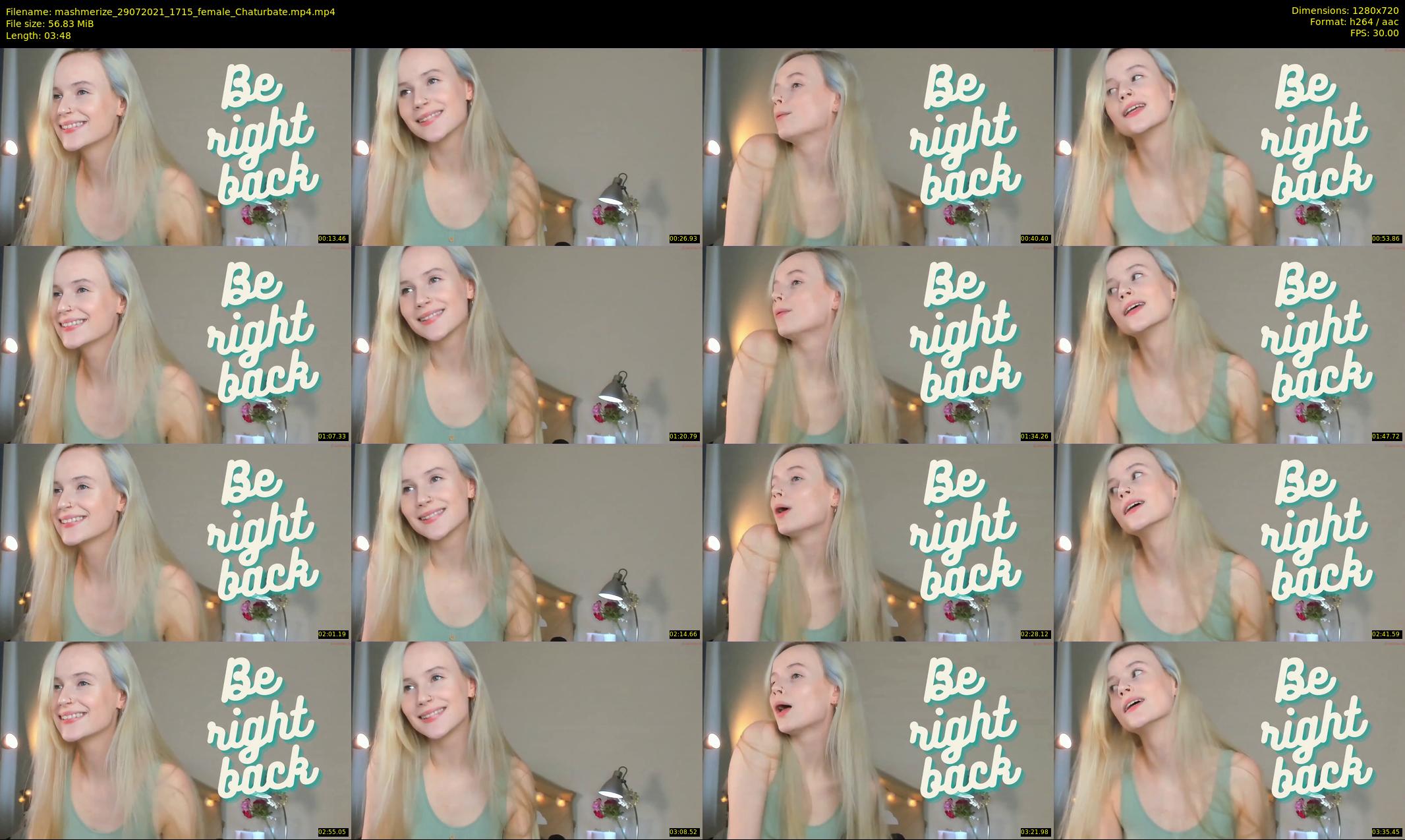 mashmerize — 4 minute Chaturbate female cam show recording, 720p, Jul 29, 2021