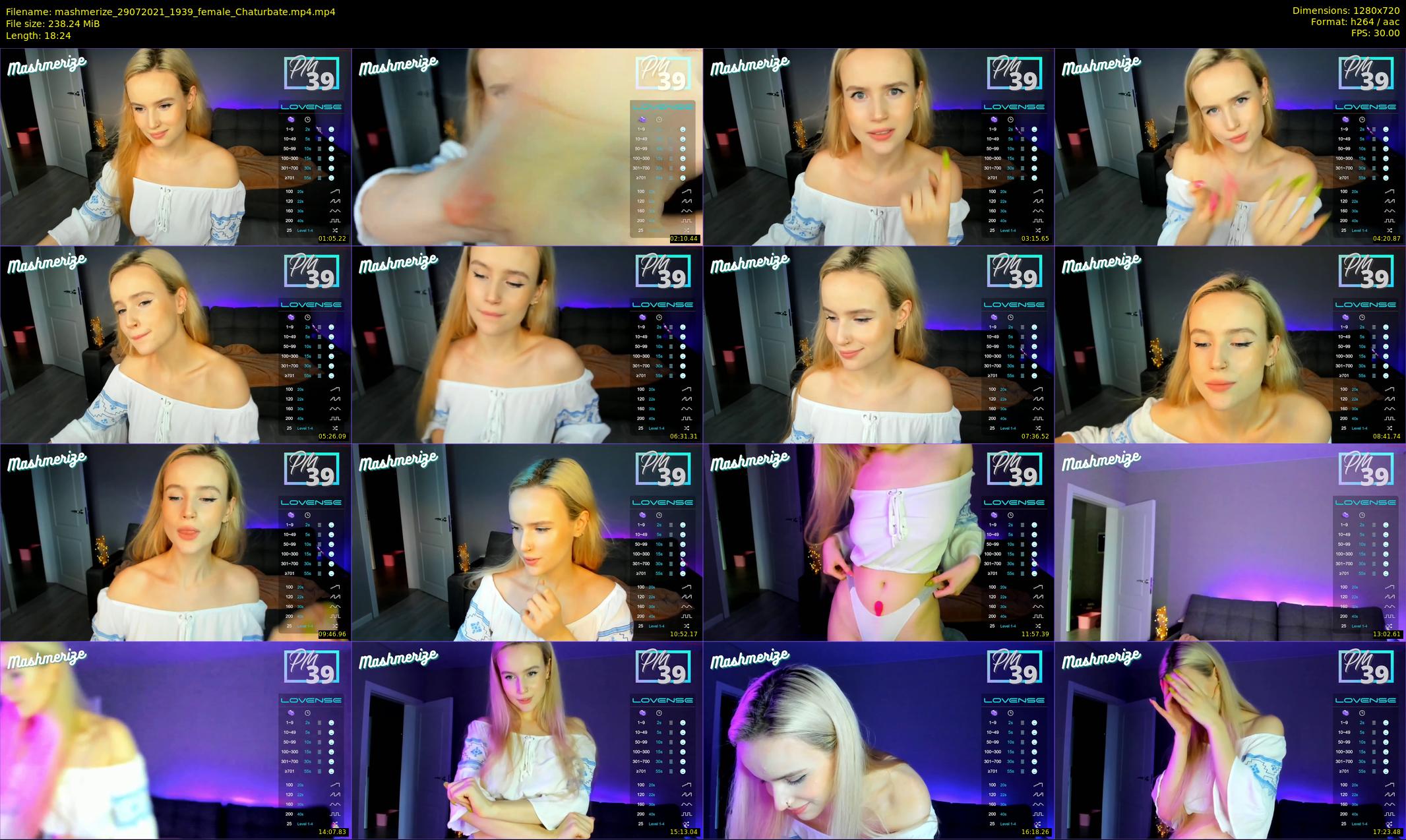 mashmerize — 19 minute Chaturbate female cam show recording, 720p, Jul 29, 2021