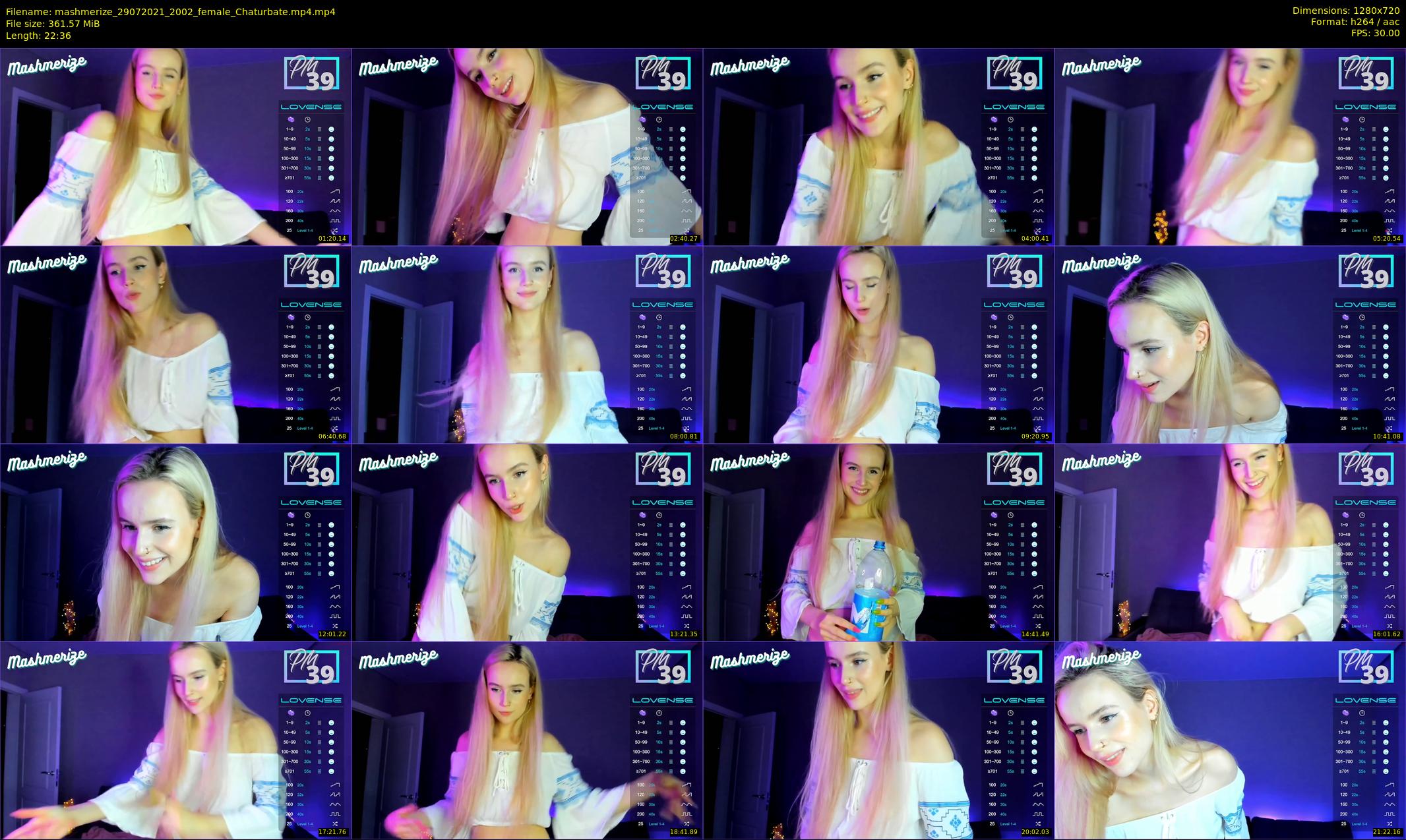 mashmerize — 23 minute Chaturbate female cam show recording, 720p, Jul 29, 2021
