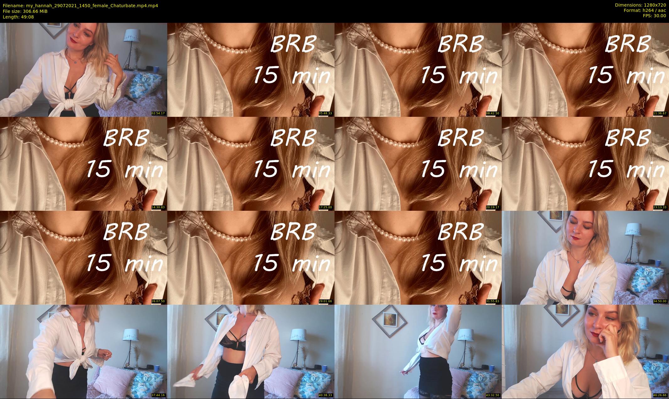 my_hannah — 50 minute Chaturbate female cam show recording, 720p, Jul 29, 2021