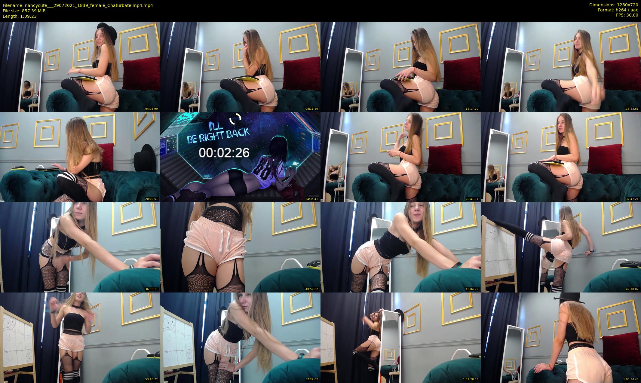 nancycute__ — 70 minute Chaturbate female cam show recording, 720p, Jul 29, 2021
