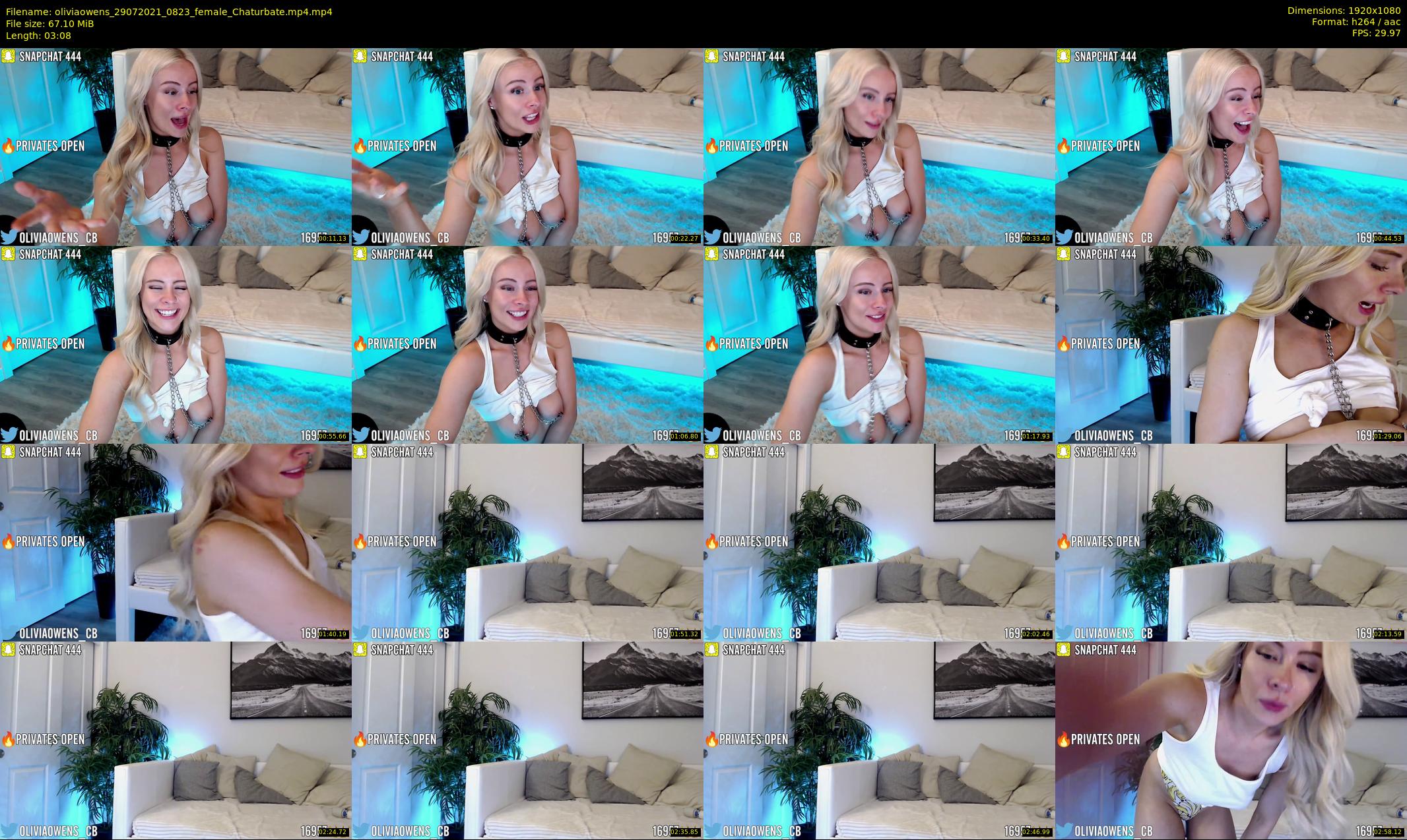 oliviaowens — 4 minute Chaturbate female cam show recording, 1080p, Jul 29, 2021