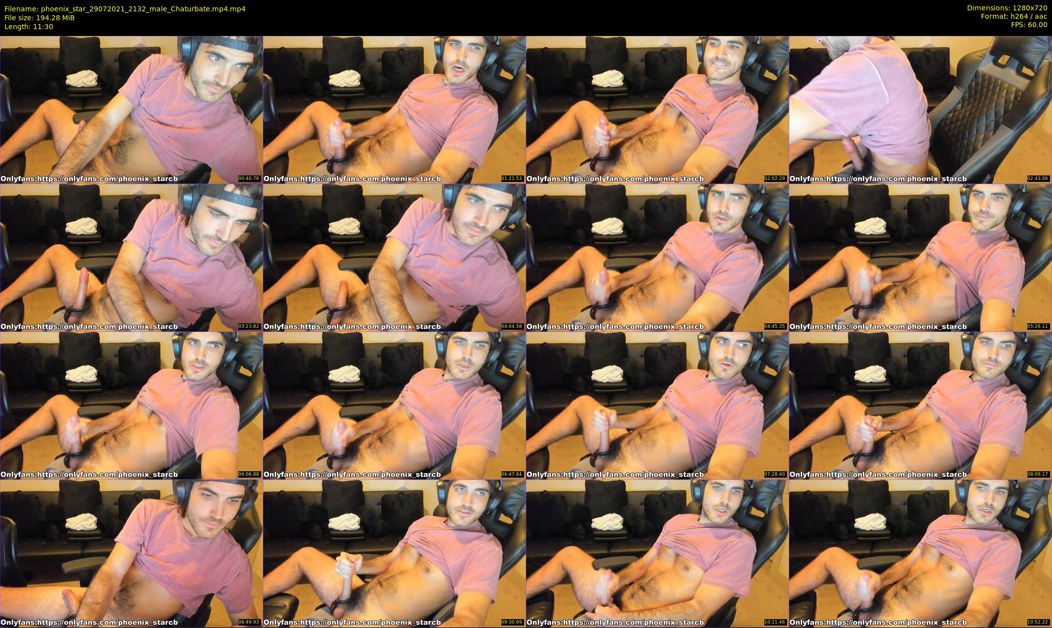 phoenix_star — 12 minute Chaturbate male cam show recording, 720p, Jul 29, 2021