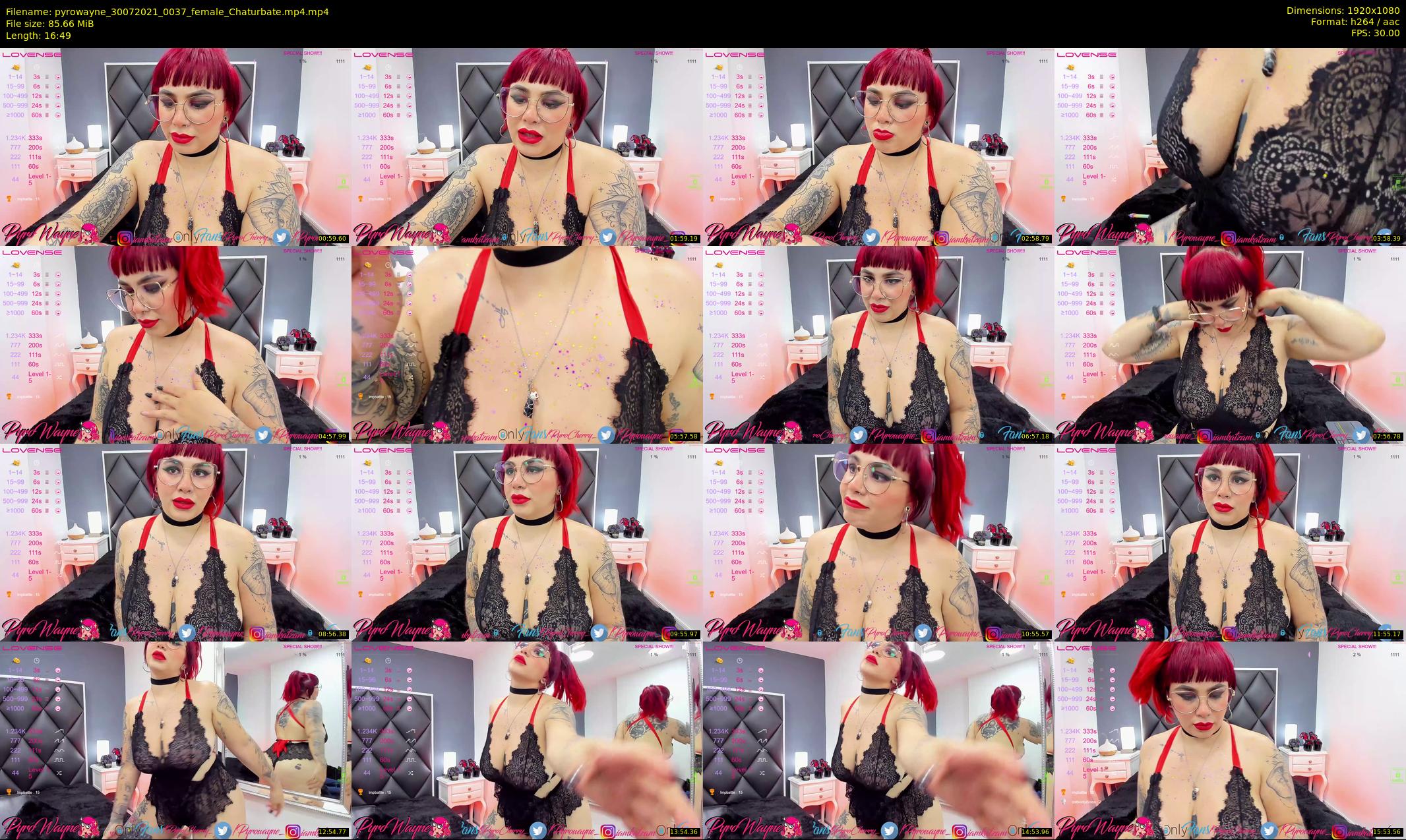 pyrowayne — 17 minute Chaturbate female cam show recording, 1080p, Jul 30, 2021