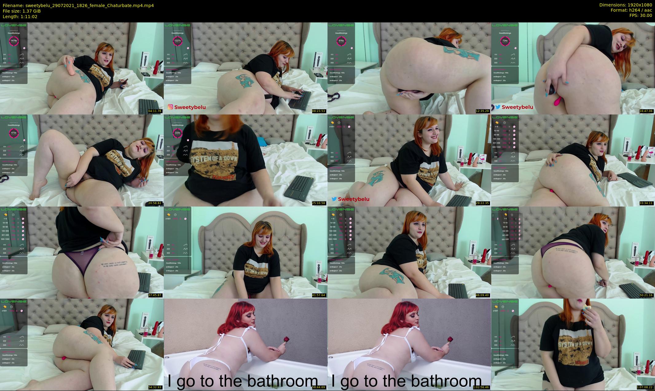 sweetybelu — 72 minute Chaturbate female cam show recording, 1080p, Jul 29, 2021
