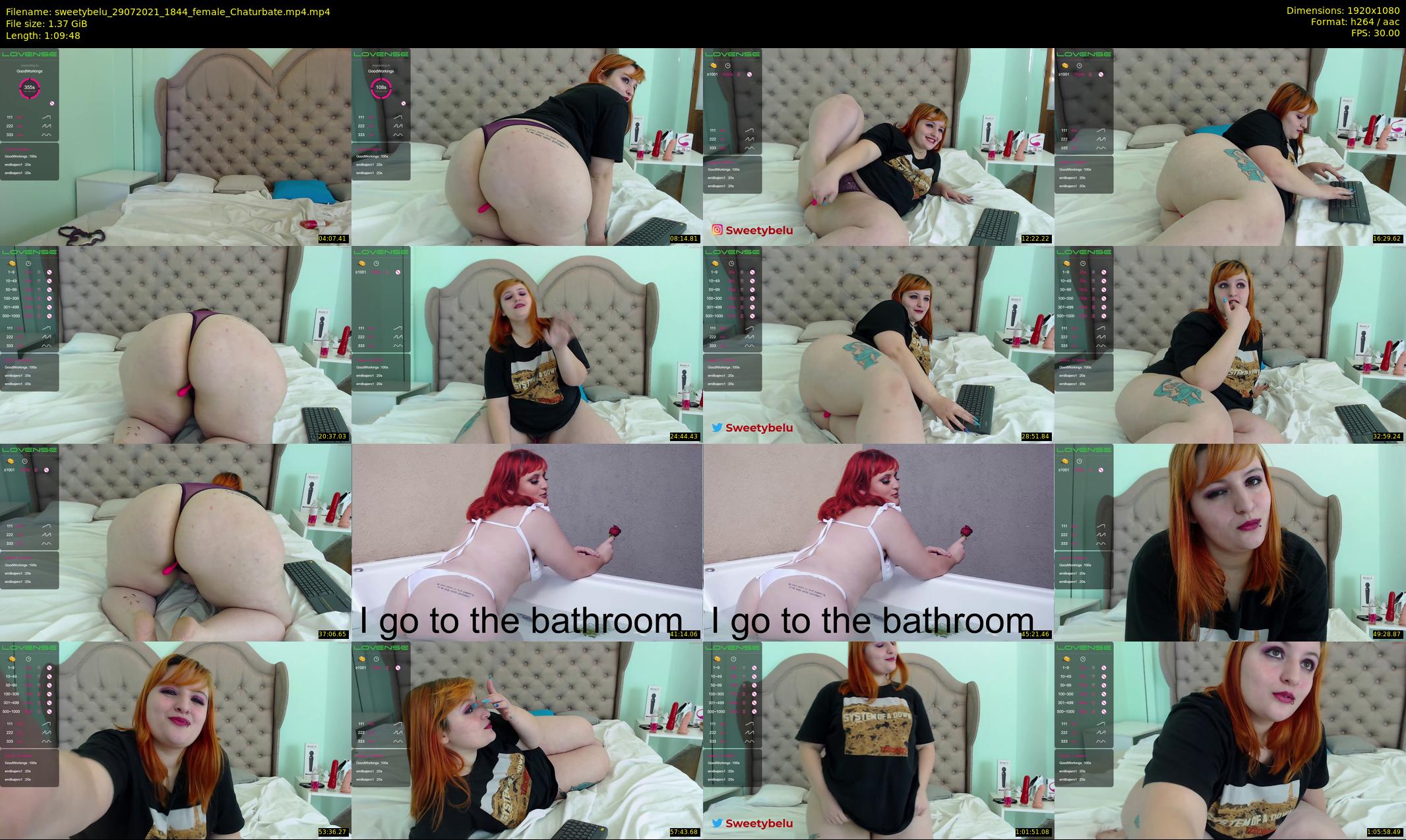 sweetybelu — 70 minute Chaturbate female cam show recording, 1080p, Jul 29, 2021