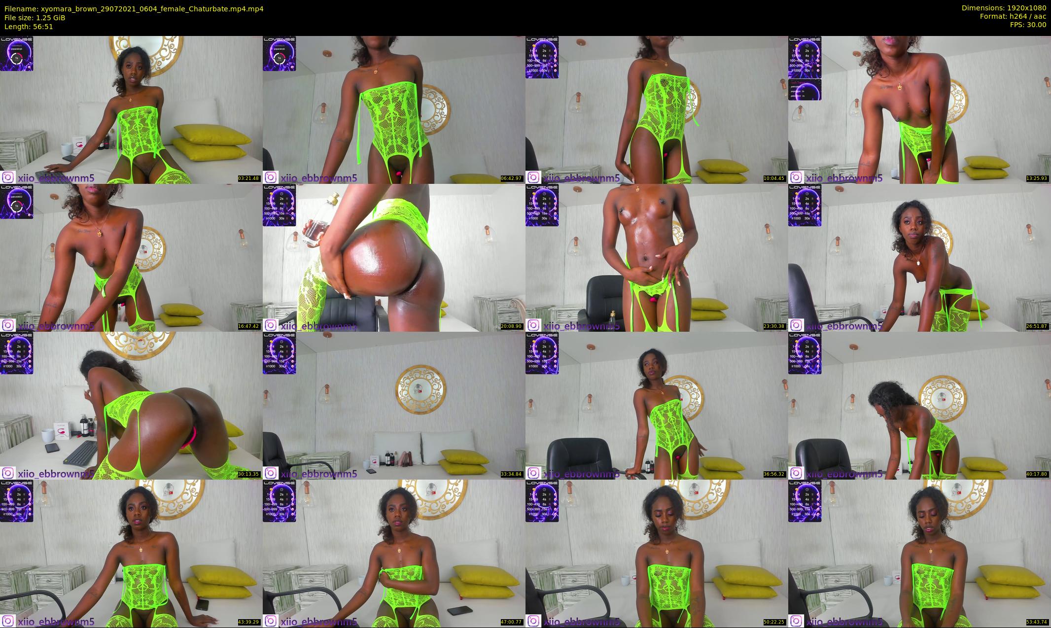 xyomara_brown — 57 minute Chaturbate female cam show recording, 1080p, Jul 29, 2021