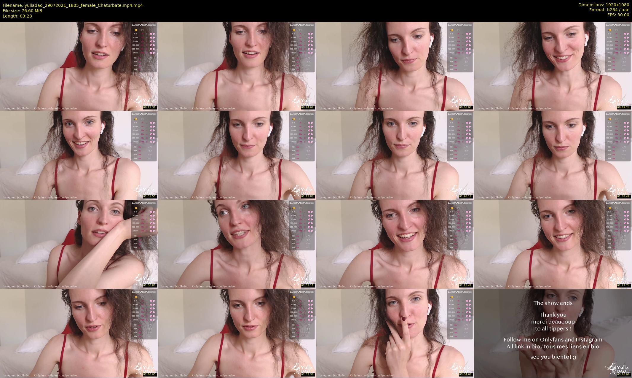 yulladao — 4 minute Chaturbate female cam show recording, 1080p, Jul 29, 2021