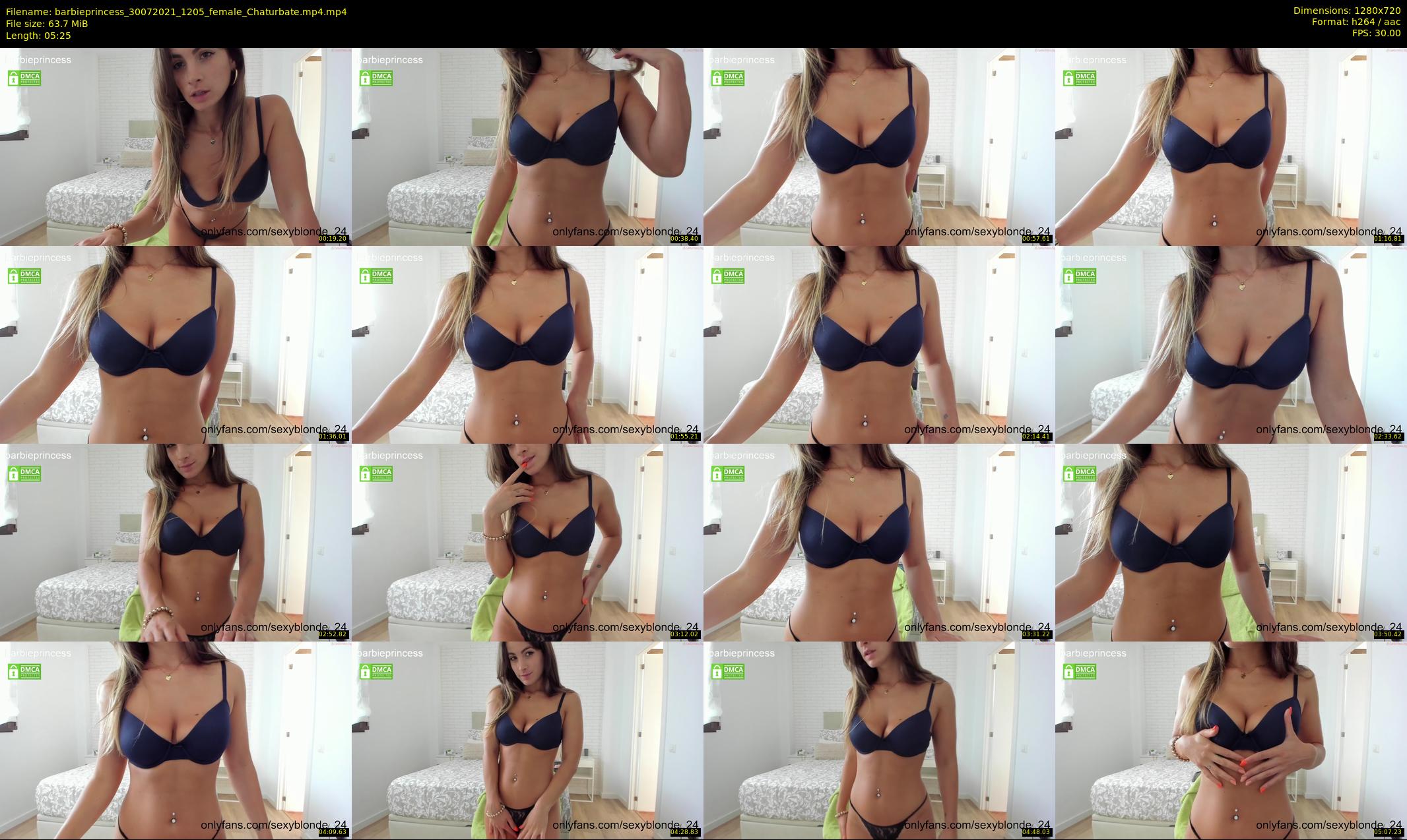 barbieprincess — 6 minute Chaturbate female cam show recording, 720p, Jul 30, 2021