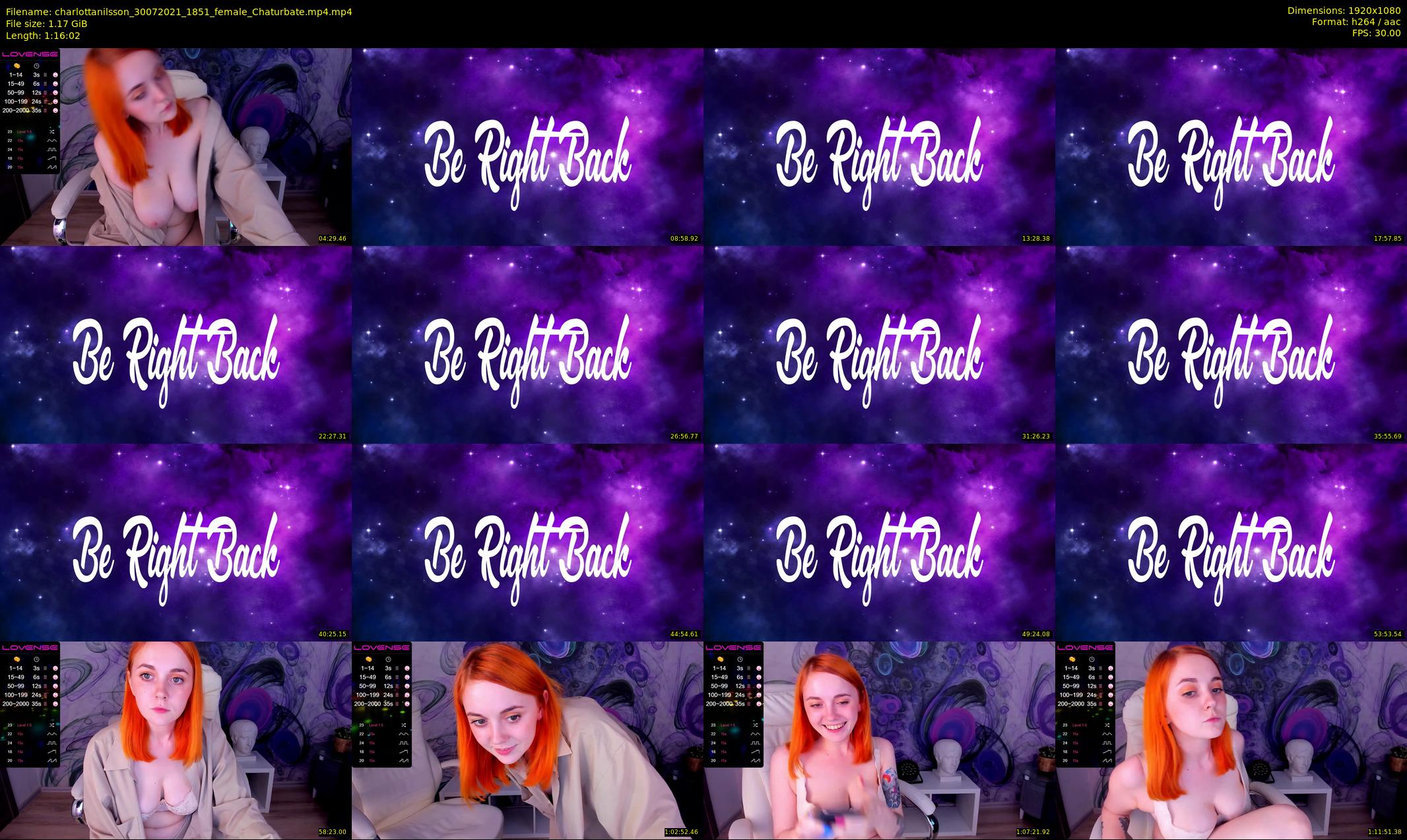 charlottanilsson — 77 minute Chaturbate female cam show recording, 1080p, Jul 30, 2021