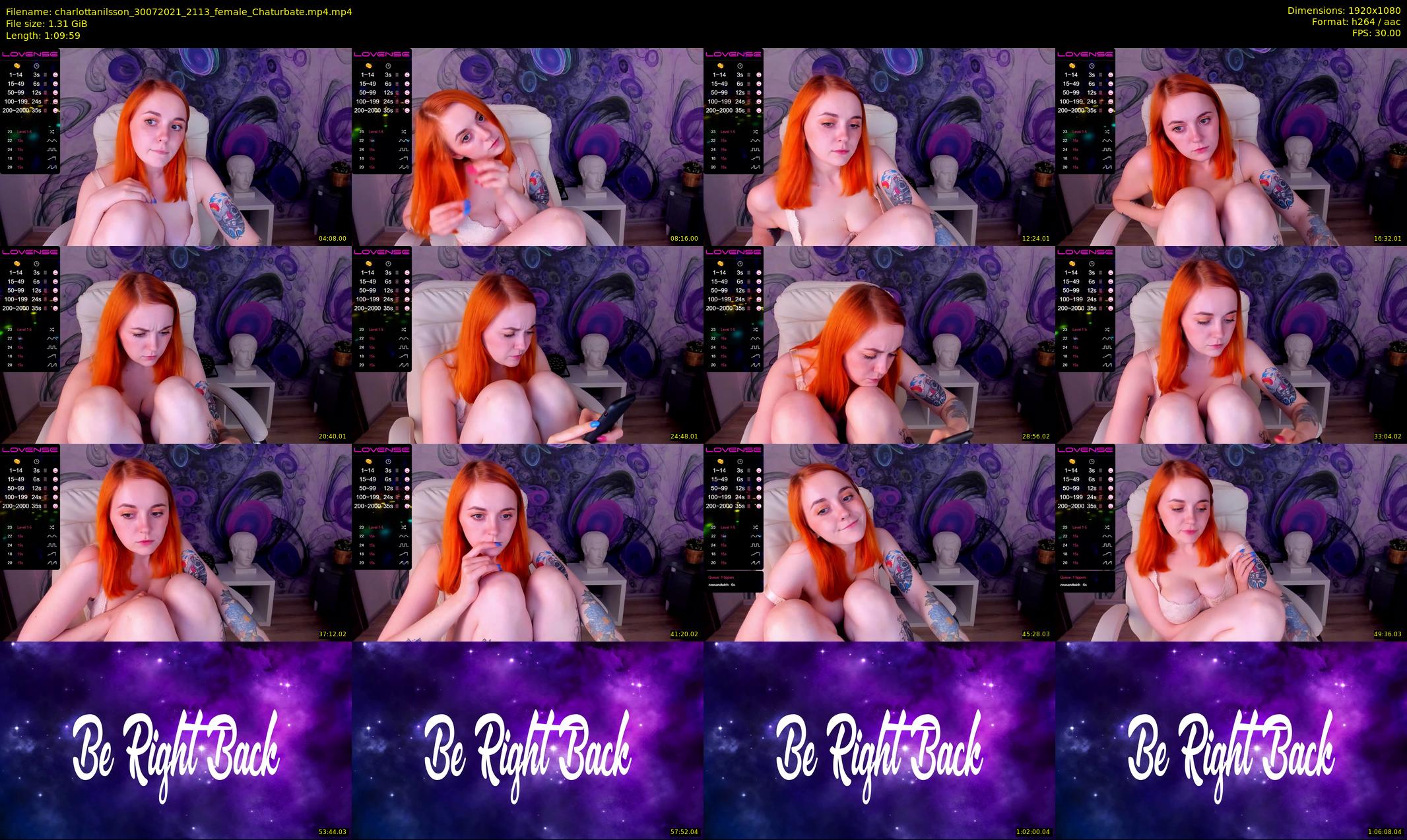 charlottanilsson — 70 minute Chaturbate female cam show recording, 1080p, Jul 30, 2021
