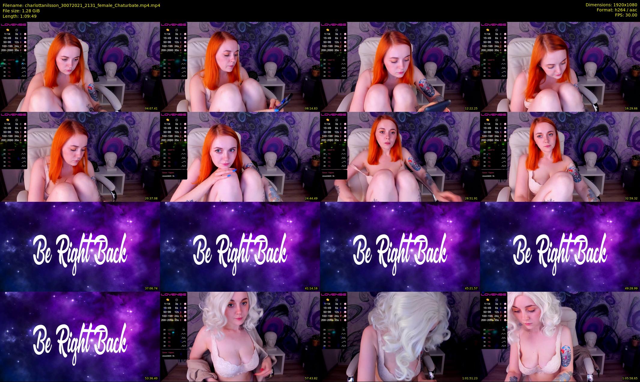 charlottanilsson — 70 minute Chaturbate female cam show recording, 1080p, Jul 30, 2021