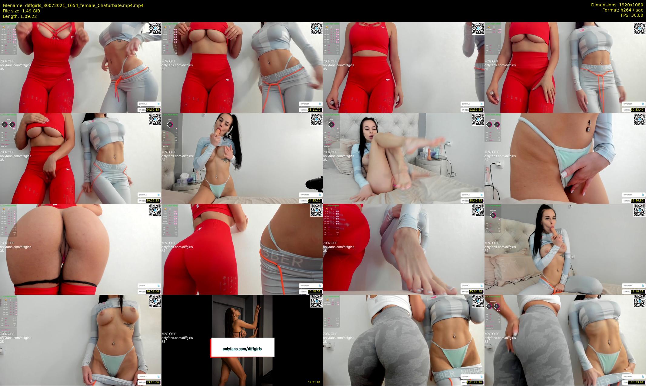 diffgirls — 70 minute Chaturbate female cam show recording, 1080p, Jul 30, 2021