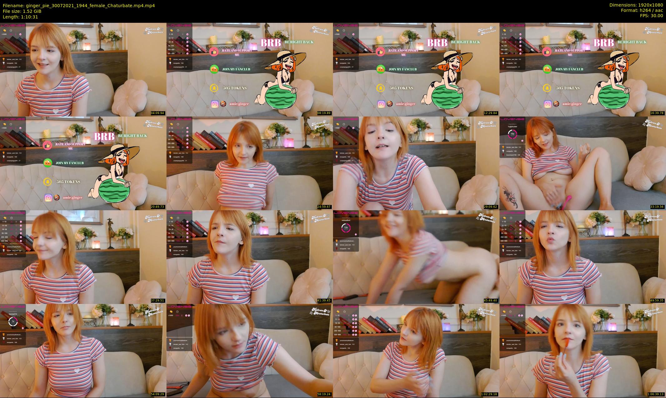 ginger_pie — 71 minute Chaturbate female cam show recording, 1080p, Jul 30, 2021